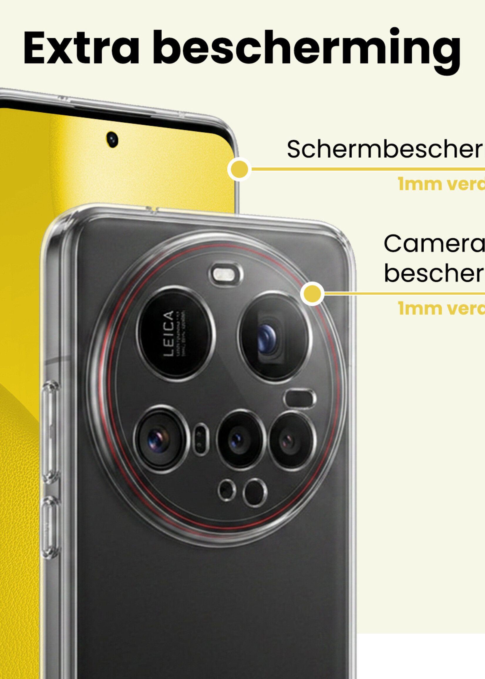 LUQ LUQ Xiaomi 15 Ultra Hoesje Siliconen - Transparant - 2 PACK