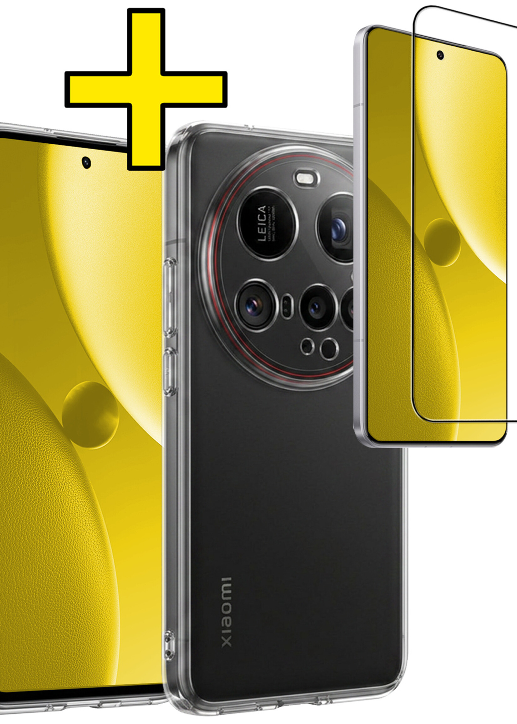 LUQ LUQ Xiaomi 15 Ultra Hoesje Siliconen Met Screenprotector - Transparant