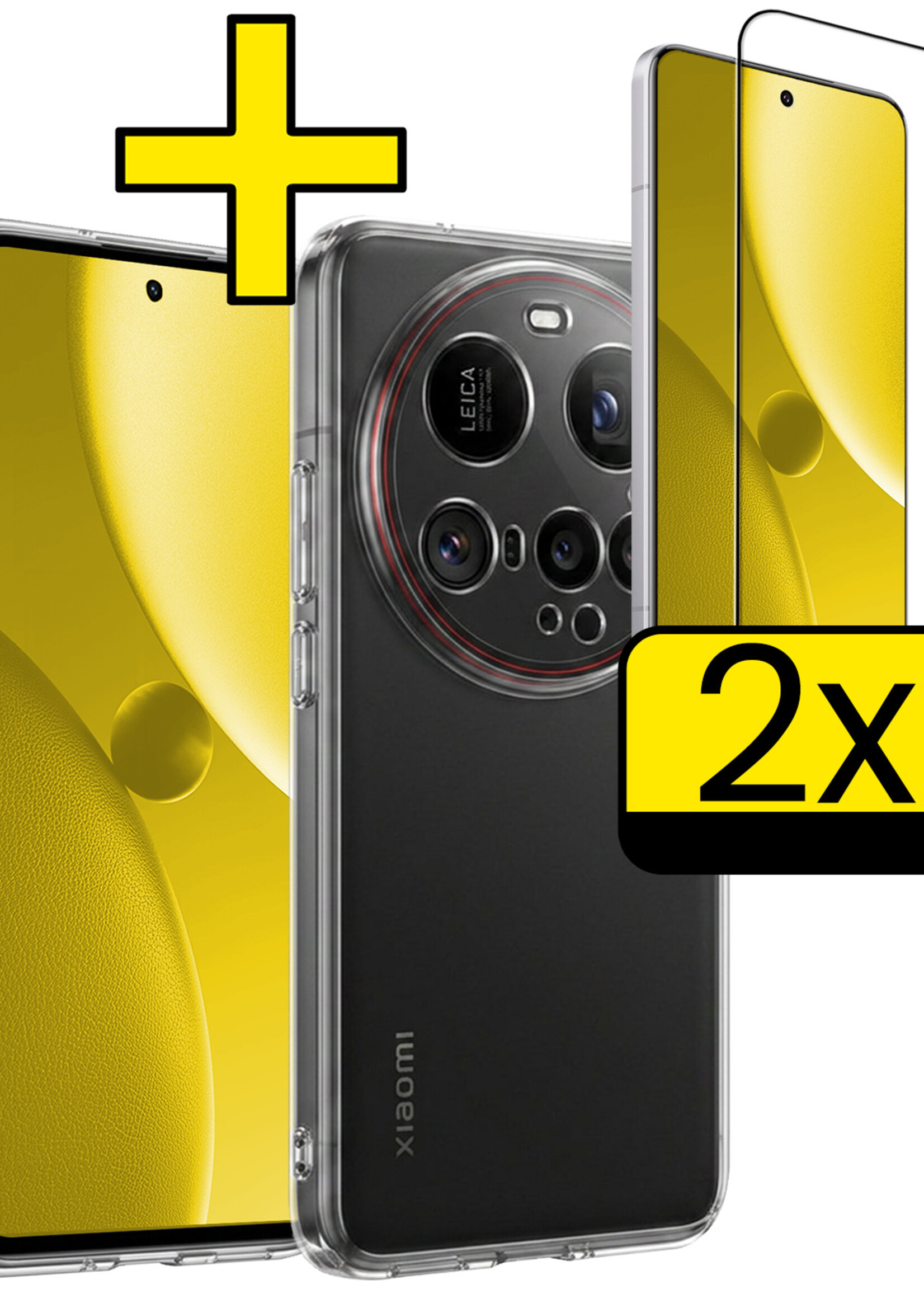 LUQ LUQ Xiaomi 15 Ultra Hoesje Siliconen Met 2x Screenprotector - Transparant