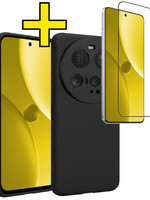 LUQ LUQ Xiaomi 15 Ultra Hoesje Siliconen Met Screenprotector - Zwart