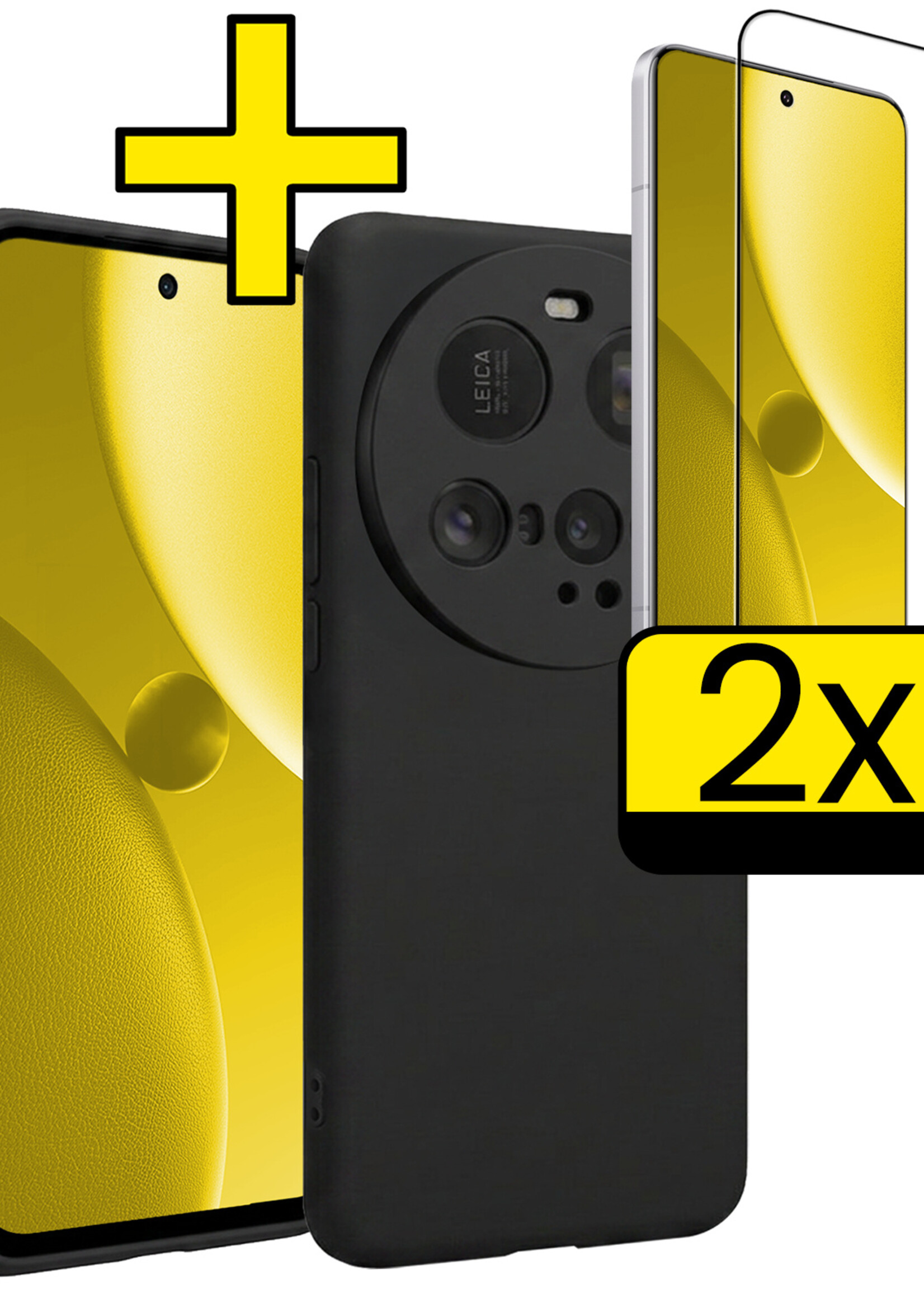 LUQ LUQ Xiaomi 15 Ultra Hoesje Siliconen Met 2x Screenprotector - Zwart