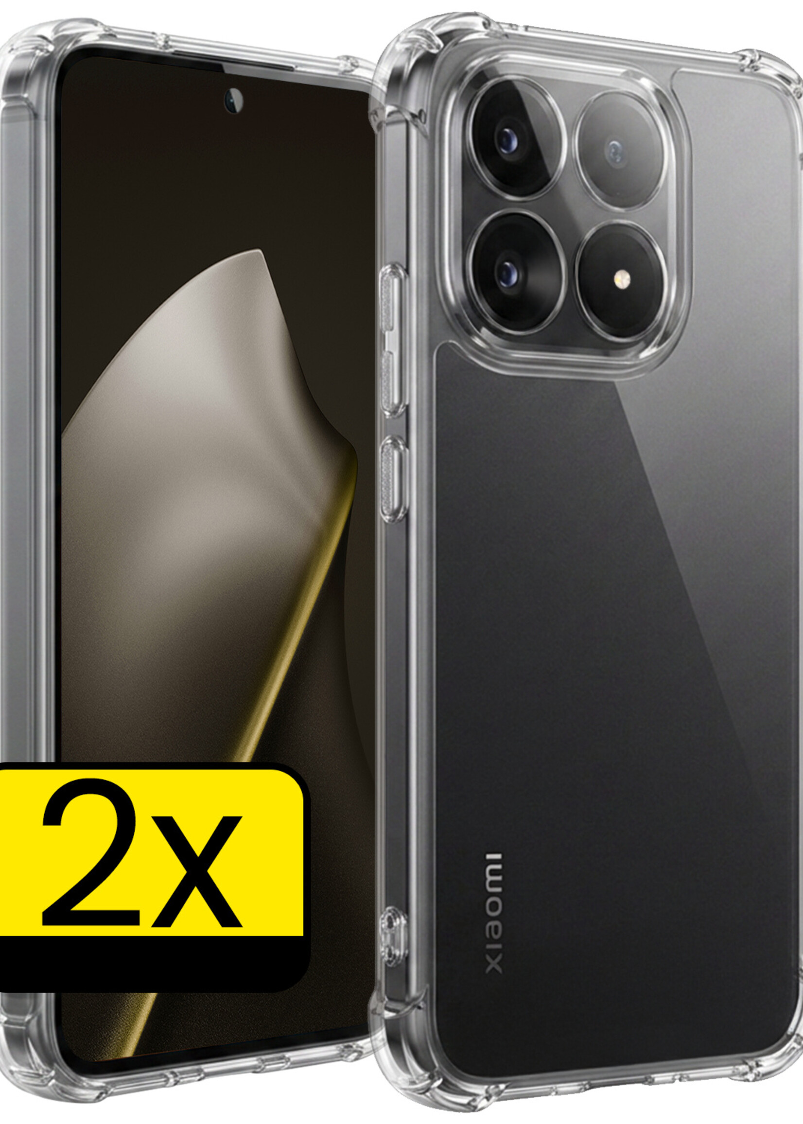 LUQ LUQ Xiaomi 15T Hoesje Shockproof - Transparant - 2 PACK