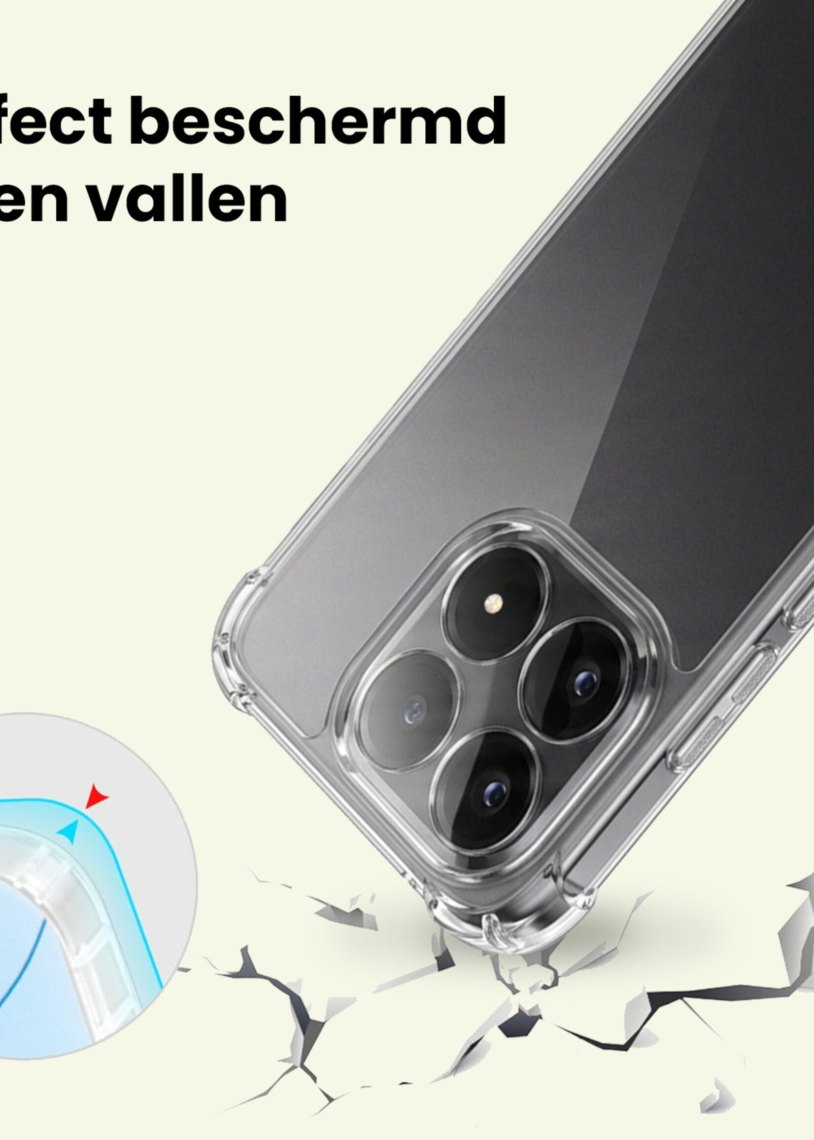 LUQ LUQ Xiaomi 15T Hoesje Shockproof - Transparant - 2 PACK