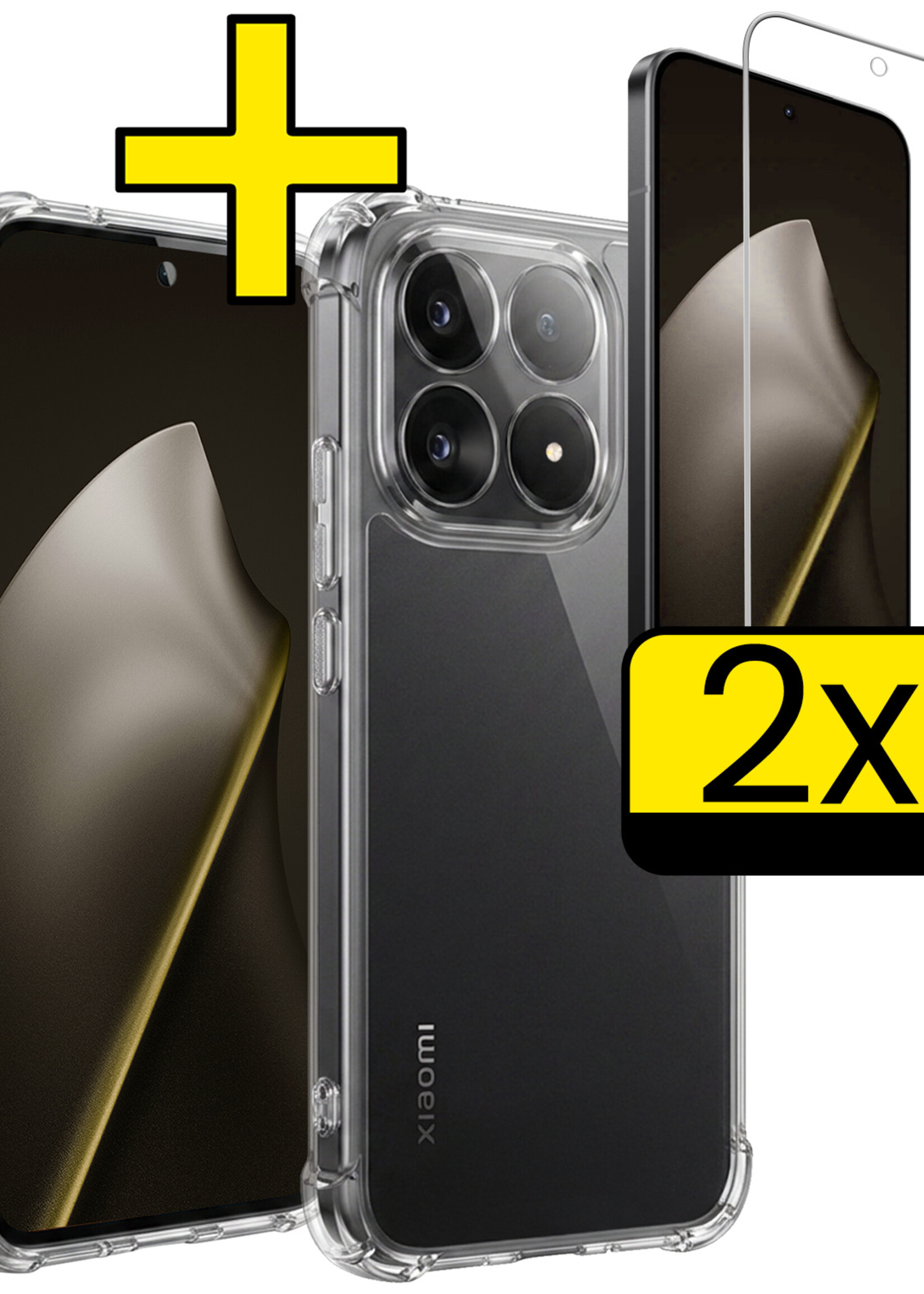 LUQ LUQ Xiaomi 15T Hoesje Shockproof Met 2x Screenprotector