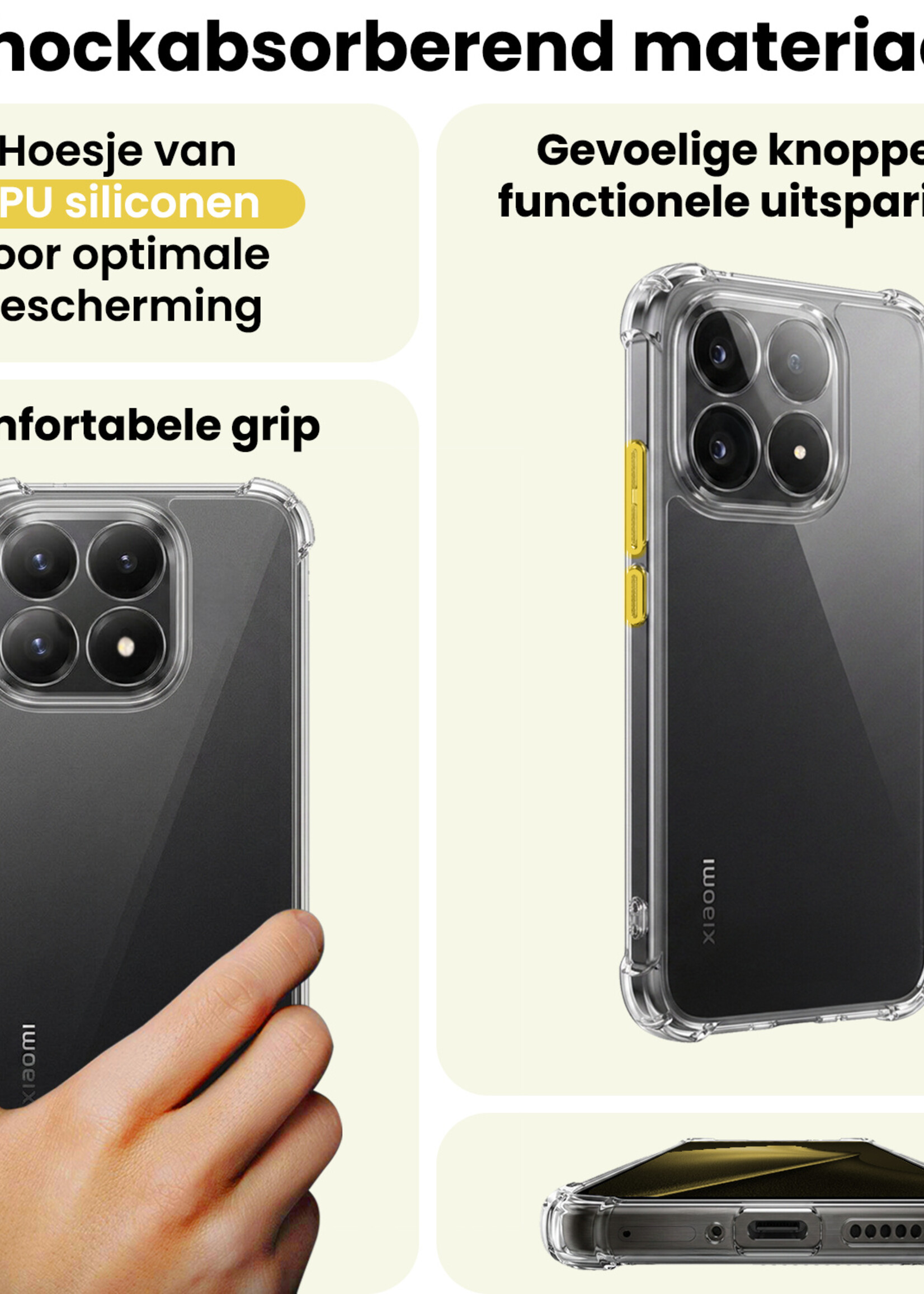 LUQ LUQ Xiaomi 15T Hoesje Shockproof Met 2x Screenprotector