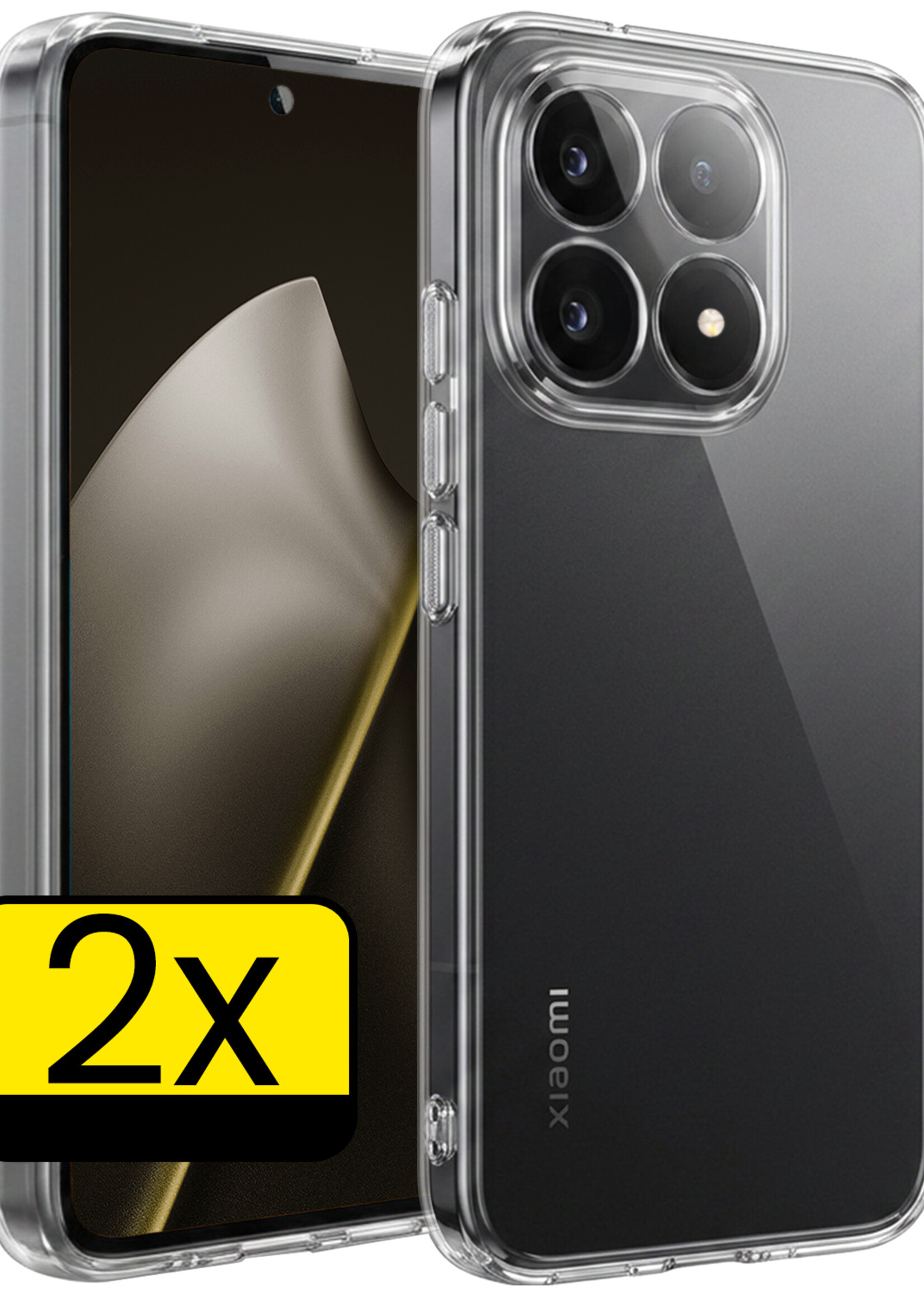 LUQ LUQ Xiaomi 15T Hoesje Siliconen - Transparant - 2 PACK