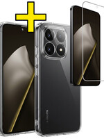 LUQ LUQ Xiaomi 15T Hoesje Siliconen Met Screenprotector - Transparant