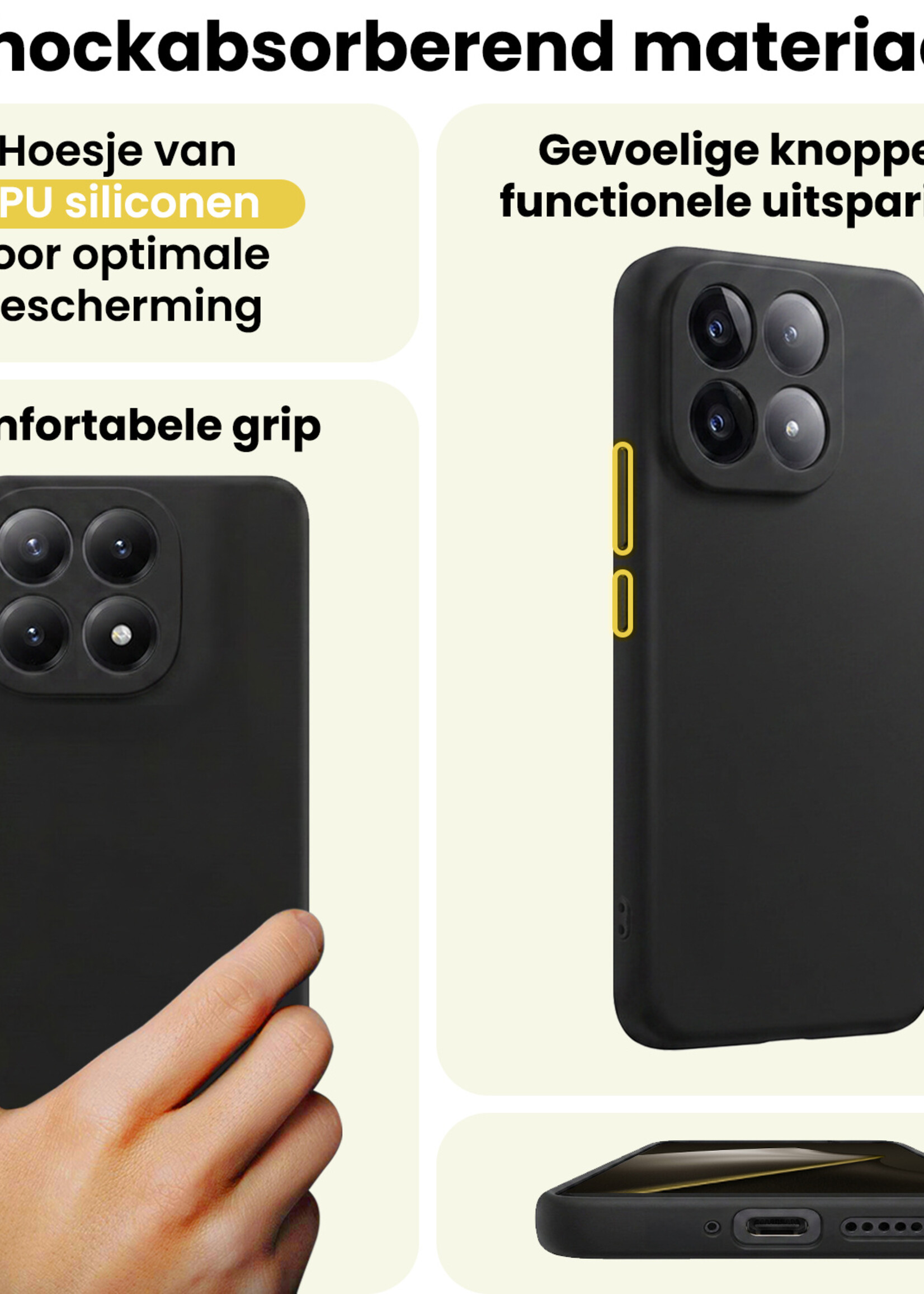 LUQ LUQ Xiaomi 15T Hoesje Siliconen - Zwart