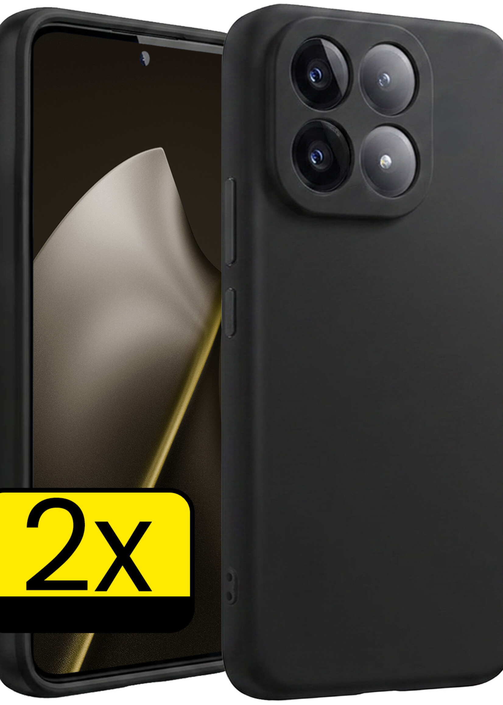 LUQ LUQ Xiaomi 15T Hoesje Siliconen - Zwart - 2 PACK