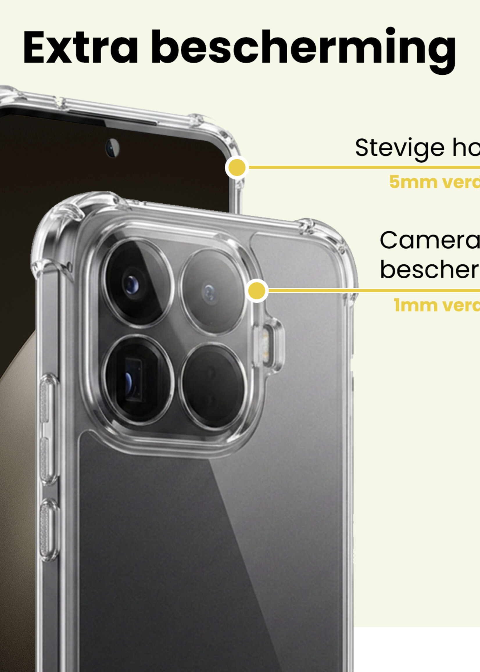 LUQ LUQ Xiaomi 15T Pro Hoesje Shockproof - Transparant