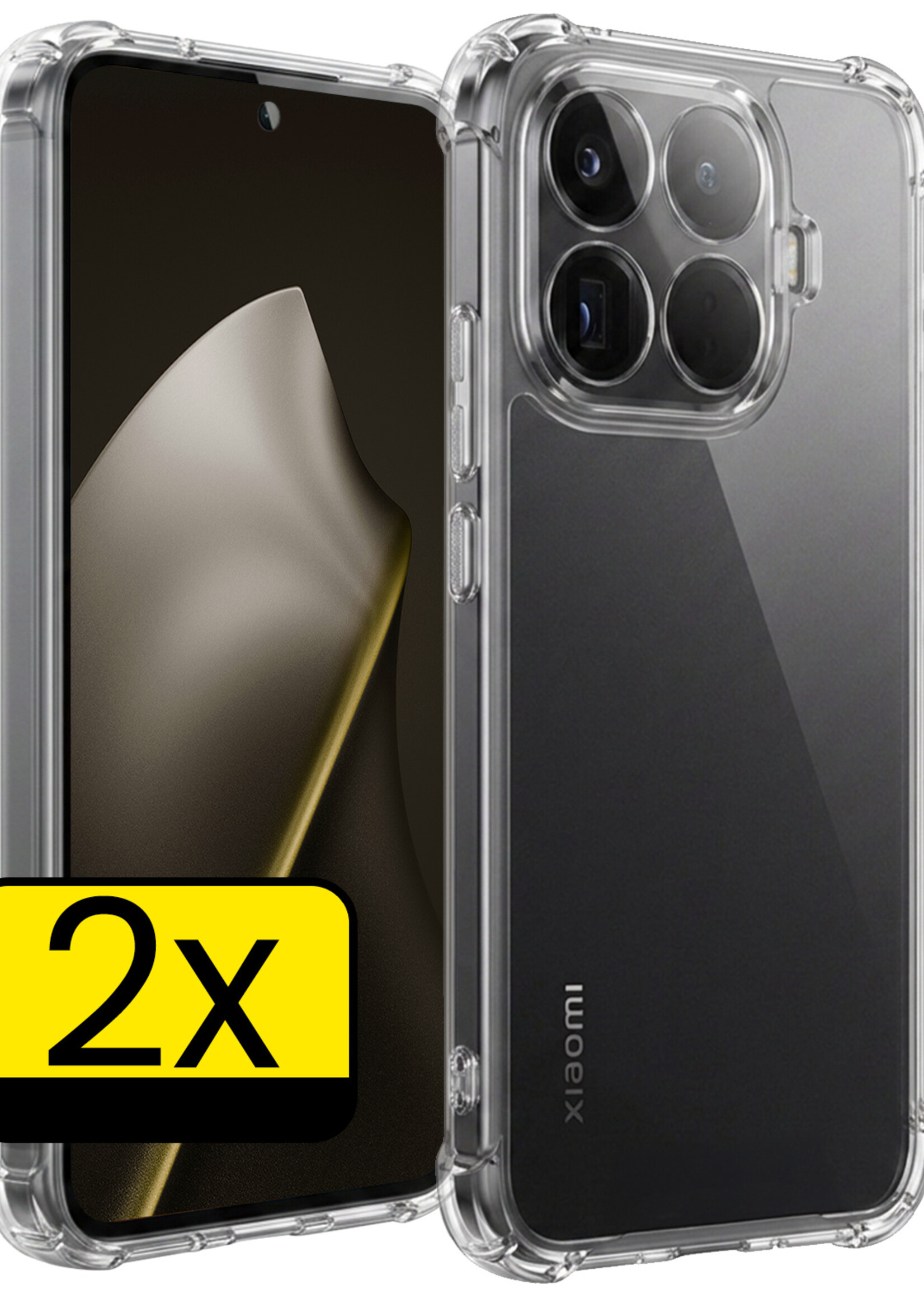 LUQ LUQ Xiaomi 15T Pro Hoesje Shockproof - Transparant - 2 PACK