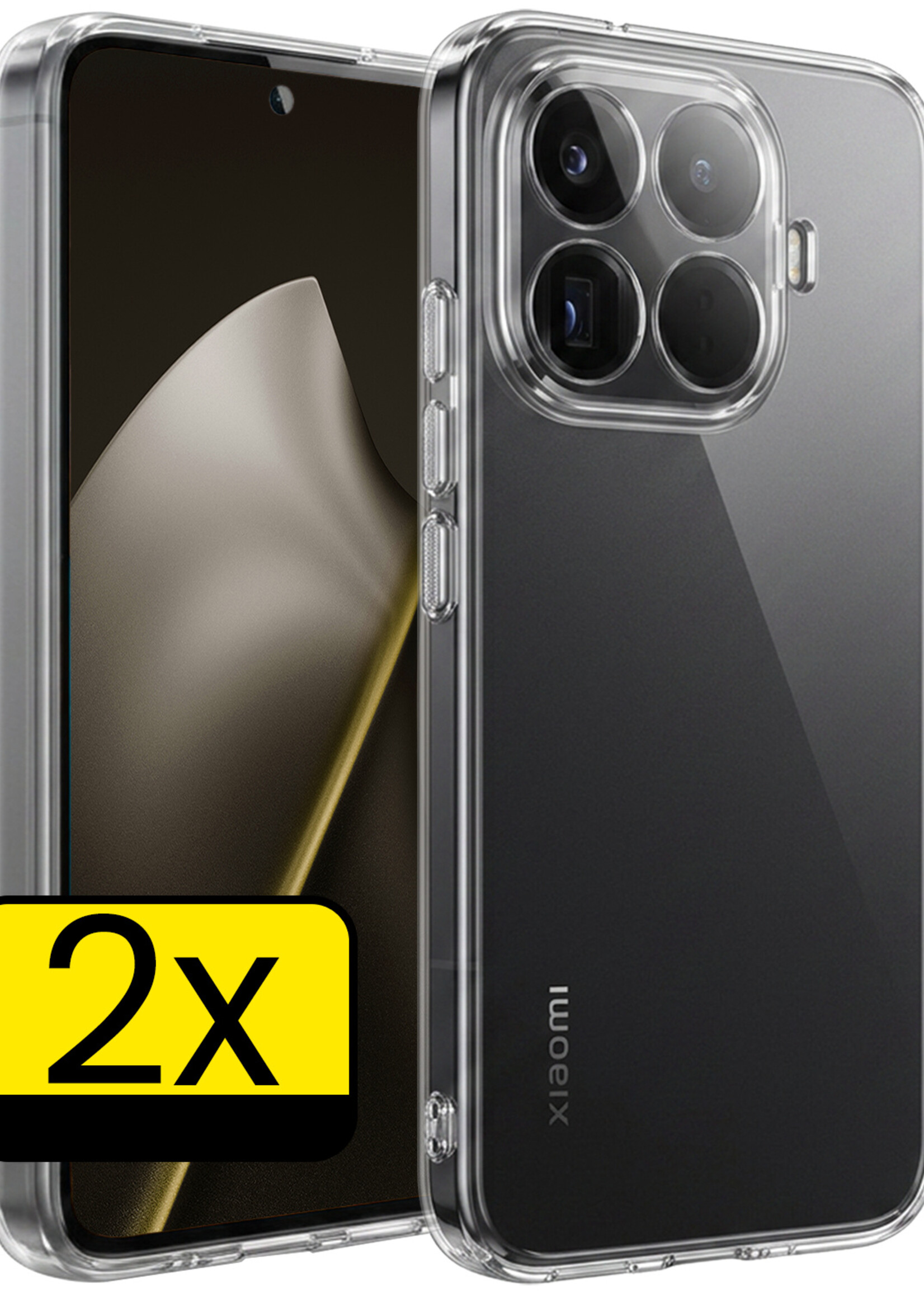 LUQ LUQ Xiaomi 15T Pro Hoesje Siliconen - Transparant - 2 PACK