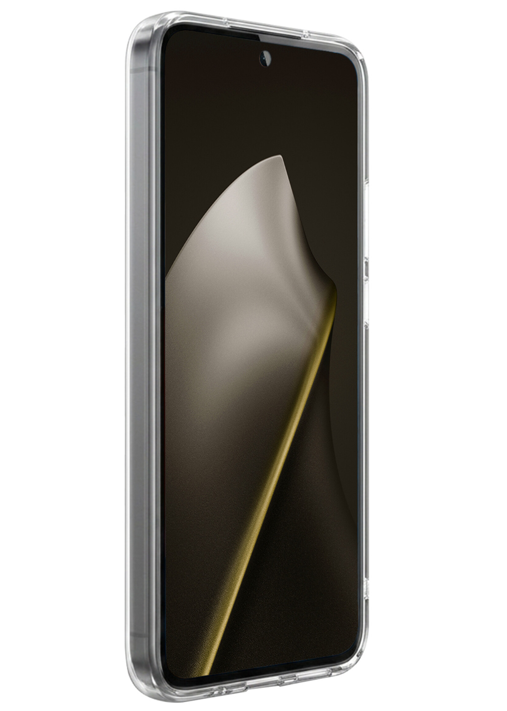 LUQ LUQ Xiaomi 15T Pro Hoesje Siliconen Met Screenprotector - Transparant