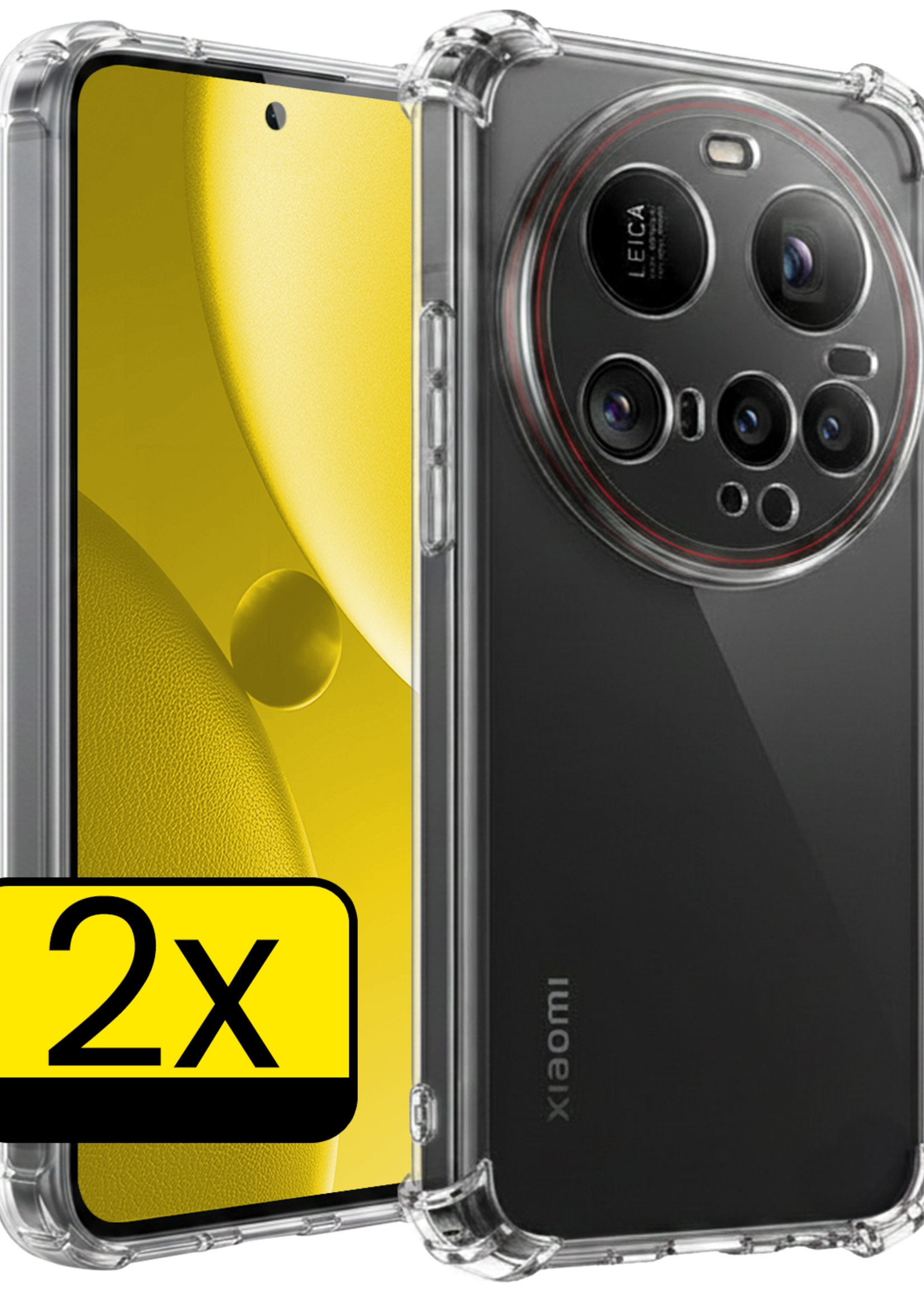 LUQ LUQ Xiaomi 15 Ultra Hoesje Shockproof - Transparant - 2 PACK