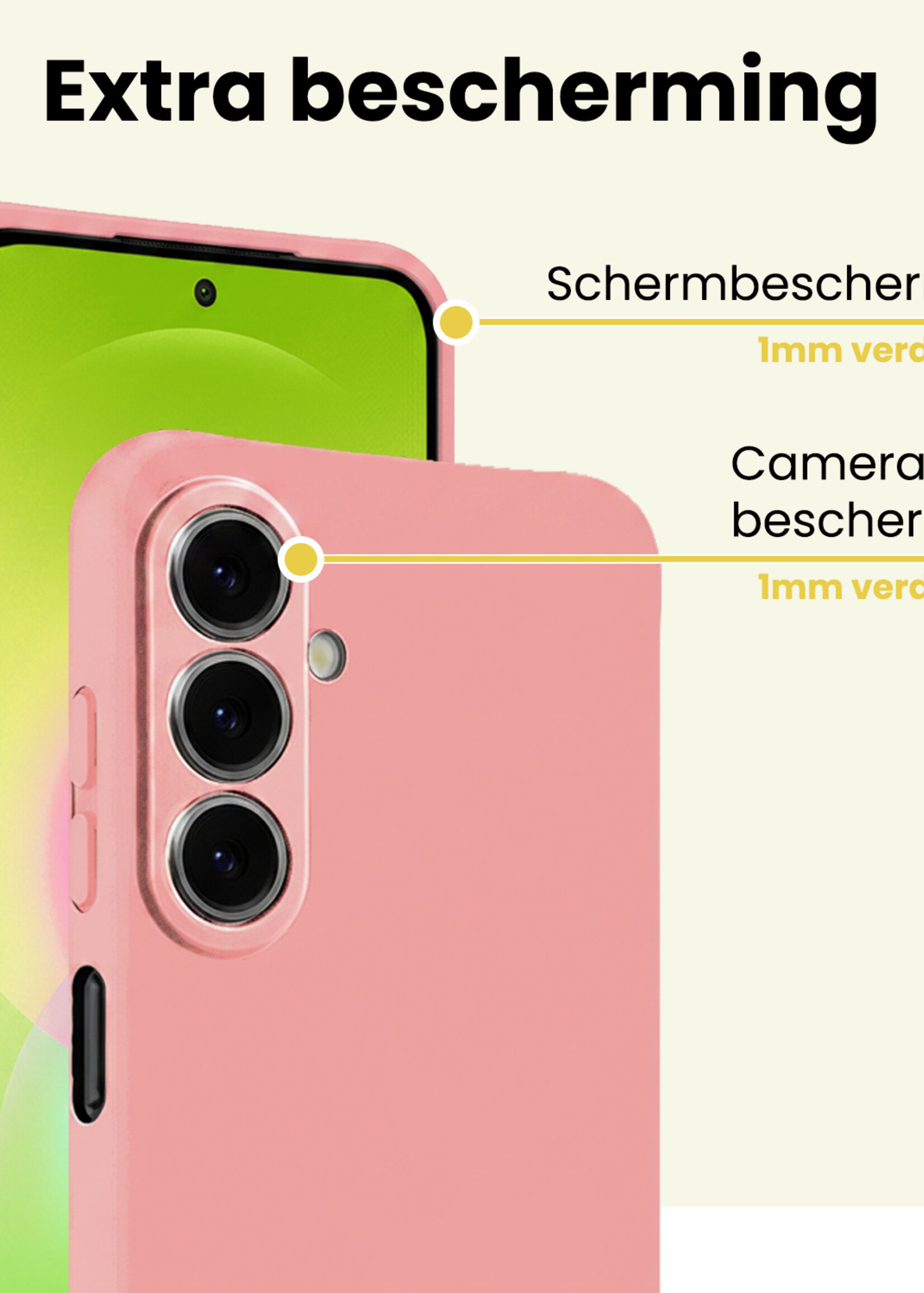 LUQ LUQ Samsung Galaxy A27 Hoesje Siliconen - Lichtroze