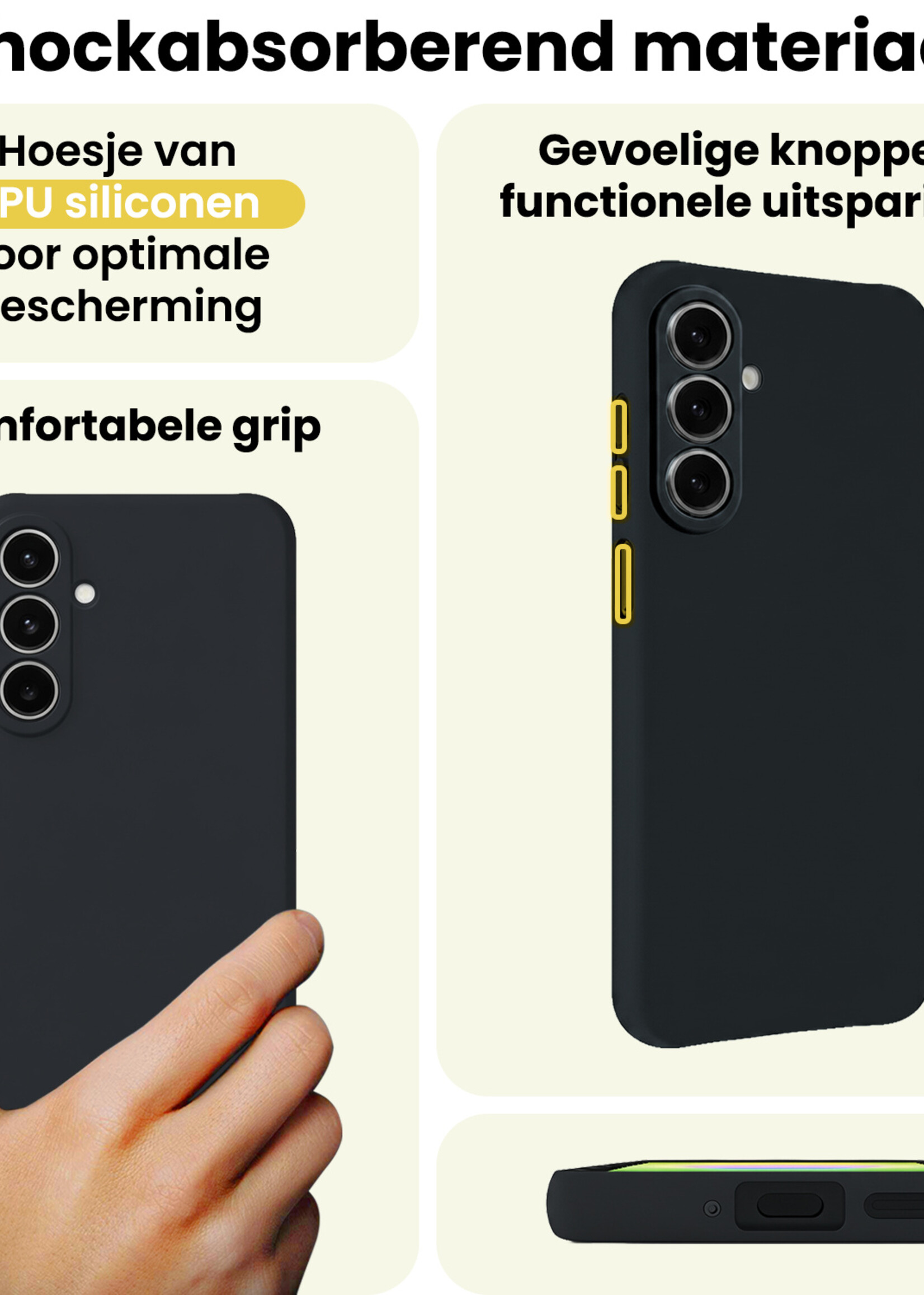 LUQ LUQ Samsung Galaxy A27 Hoesje Siliconen - Donkerblauw - 2 PACK