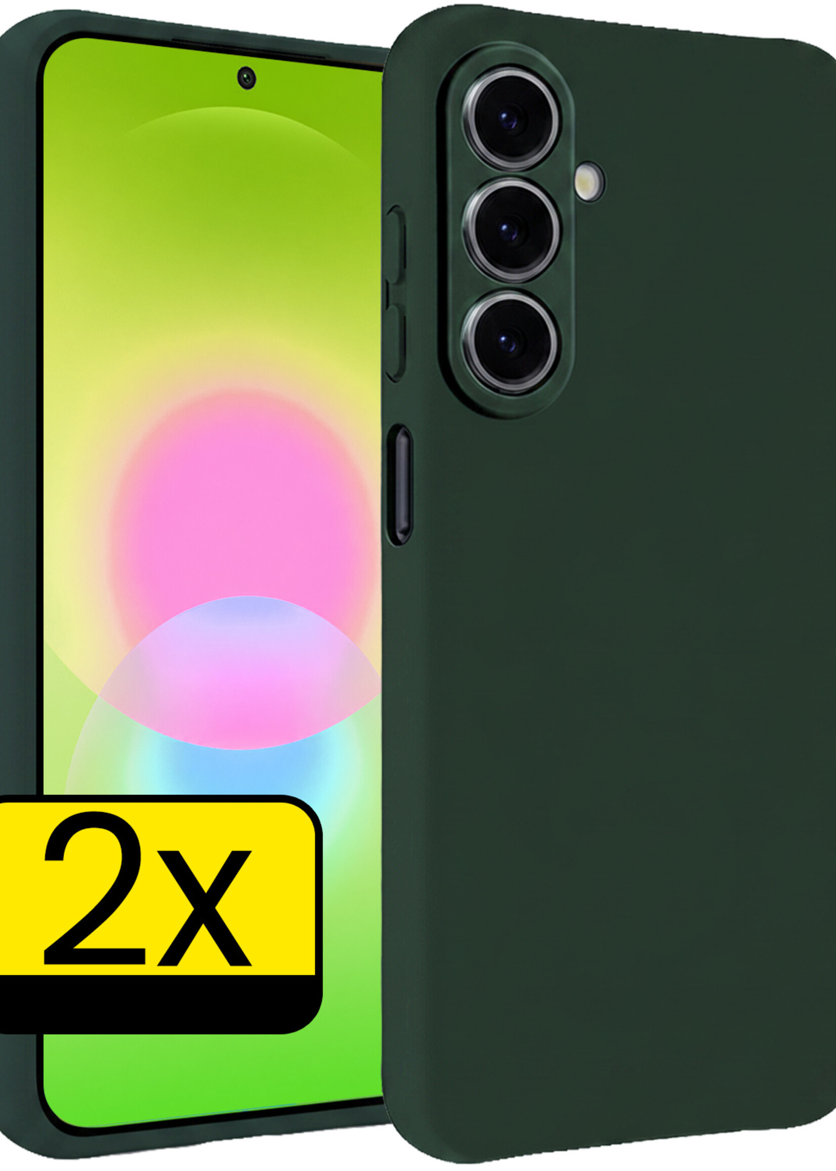LUQ LUQ Samsung Galaxy A27 Hoesje Siliconen - Donkergroen - 2 PACK