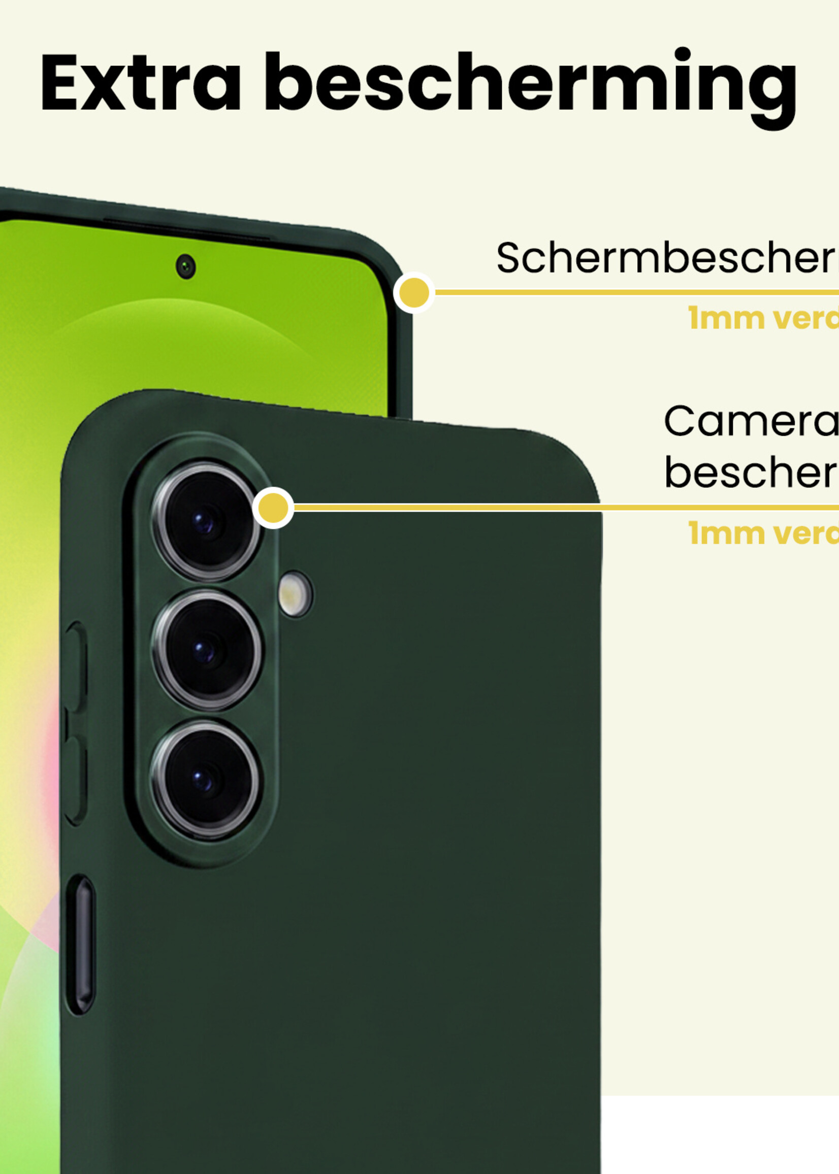 LUQ LUQ Samsung Galaxy A27 Hoesje Siliconen - Donkergroen - 2 PACK