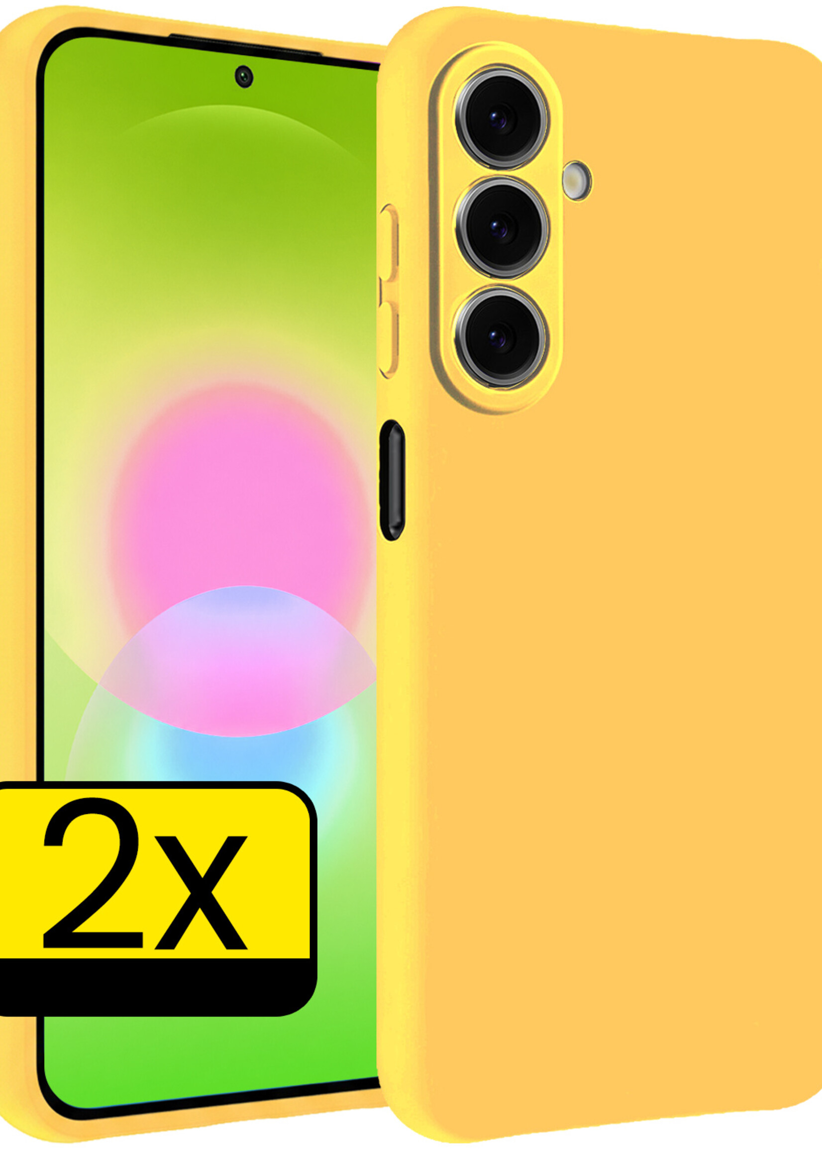 LUQ LUQ Samsung Galaxy A27 Hoesje Siliconen - Geel - 2 PACK