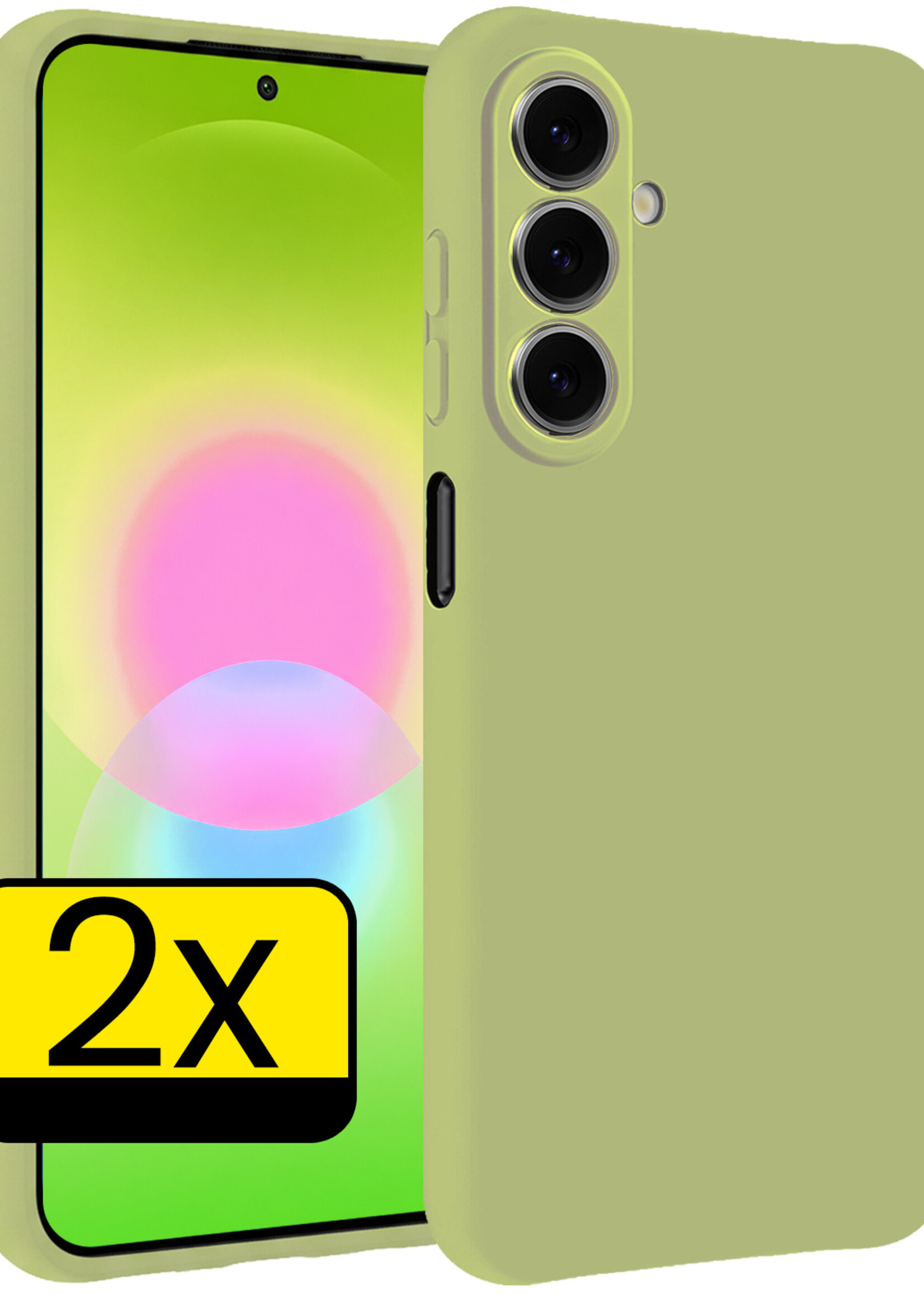 LUQ LUQ Samsung Galaxy A27 Hoesje Siliconen - Groen - 2 PACK