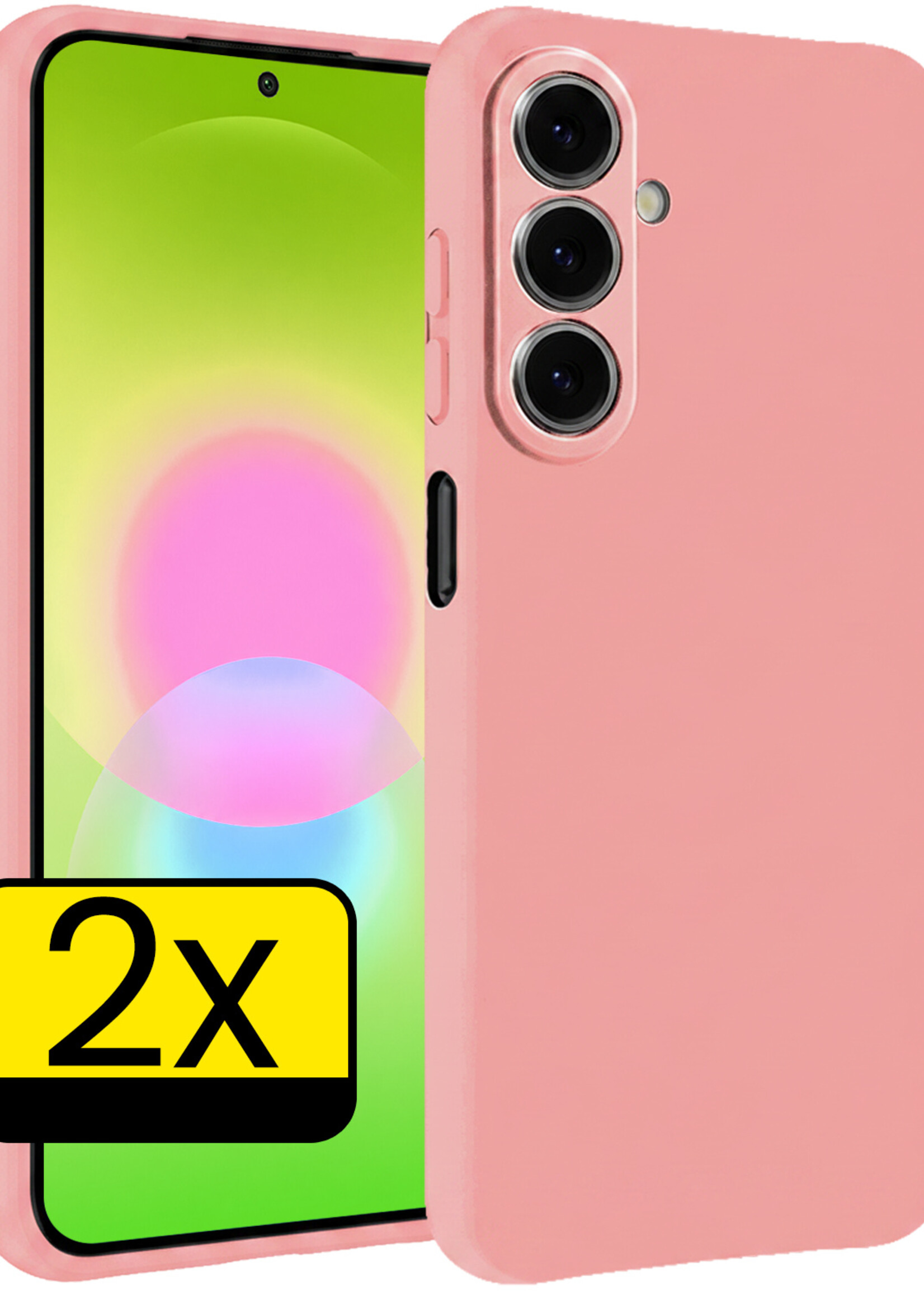 LUQ LUQ Samsung Galaxy A27 Hoesje Siliconen - Lichtroze - 2 PACK