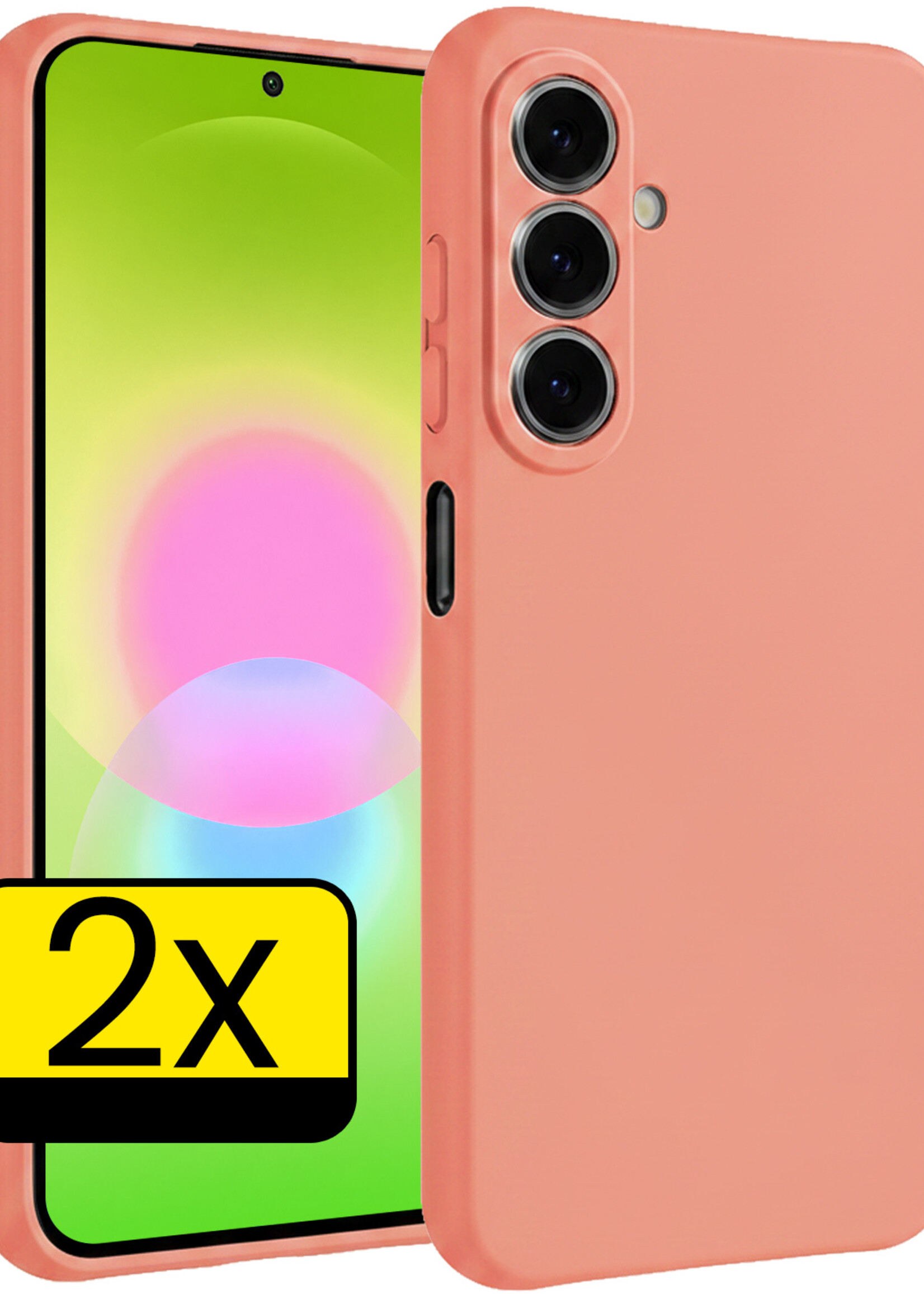 LUQ LUQ Samsung Galaxy A27 Hoesje Siliconen - Perzik - 2 PACK