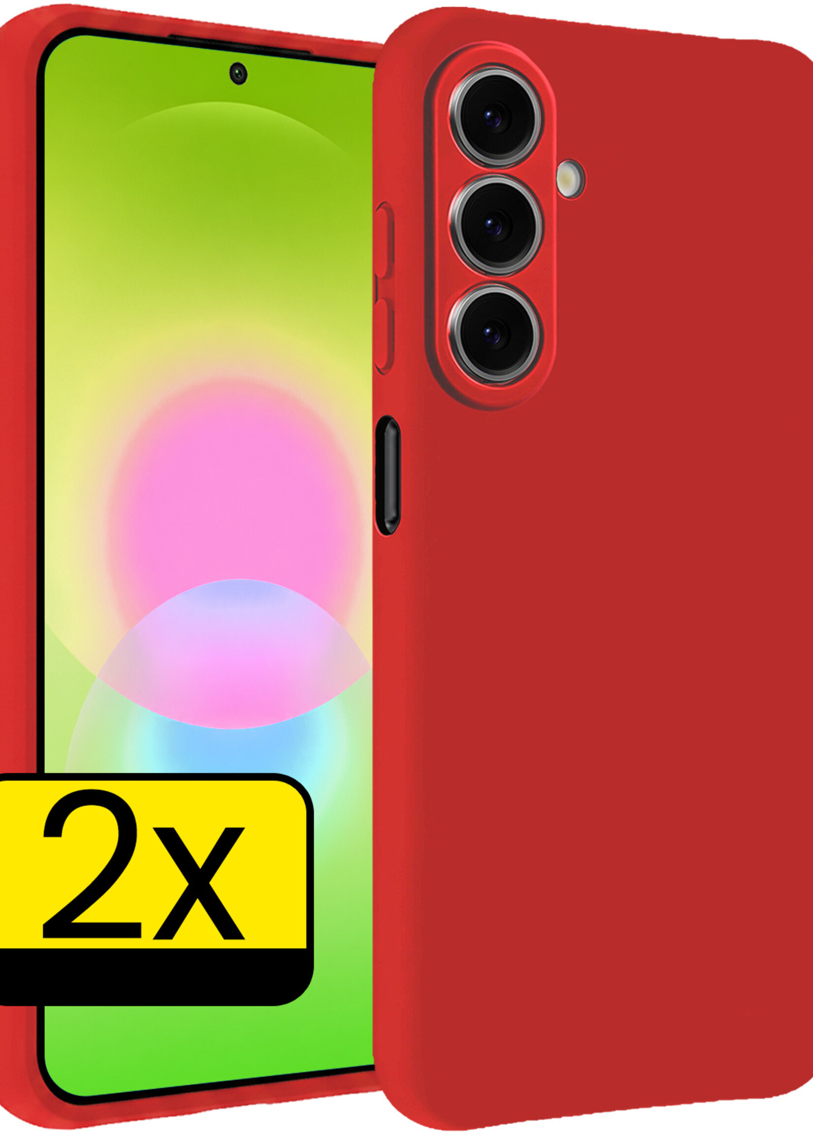 LUQ LUQ Samsung Galaxy A27 Hoesje Siliconen - Rood - 2 PACK
