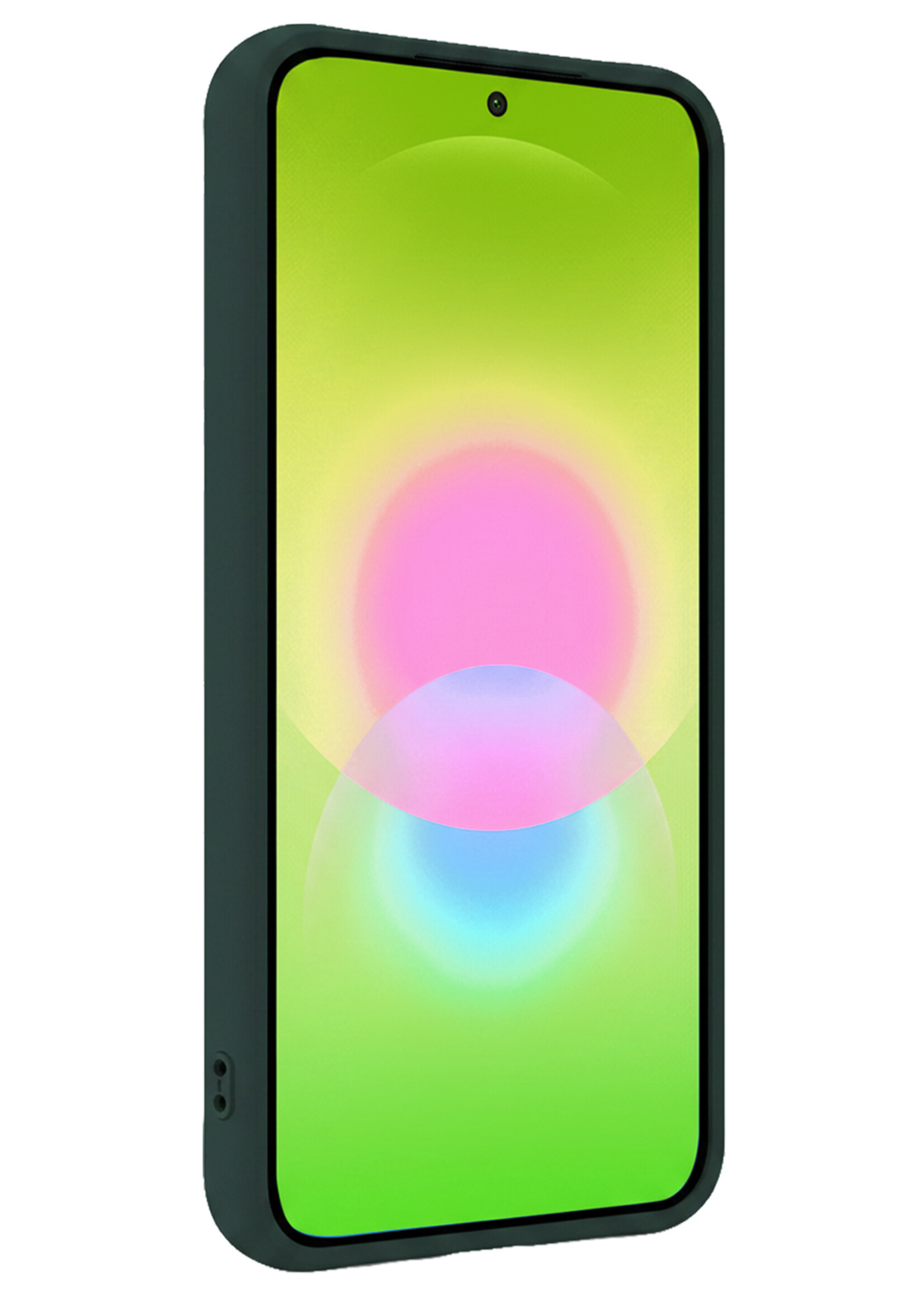 LUQ LUQ Samsung Galaxy A27 Hoesje Siliconen Met Screenprotector - Donkergroen