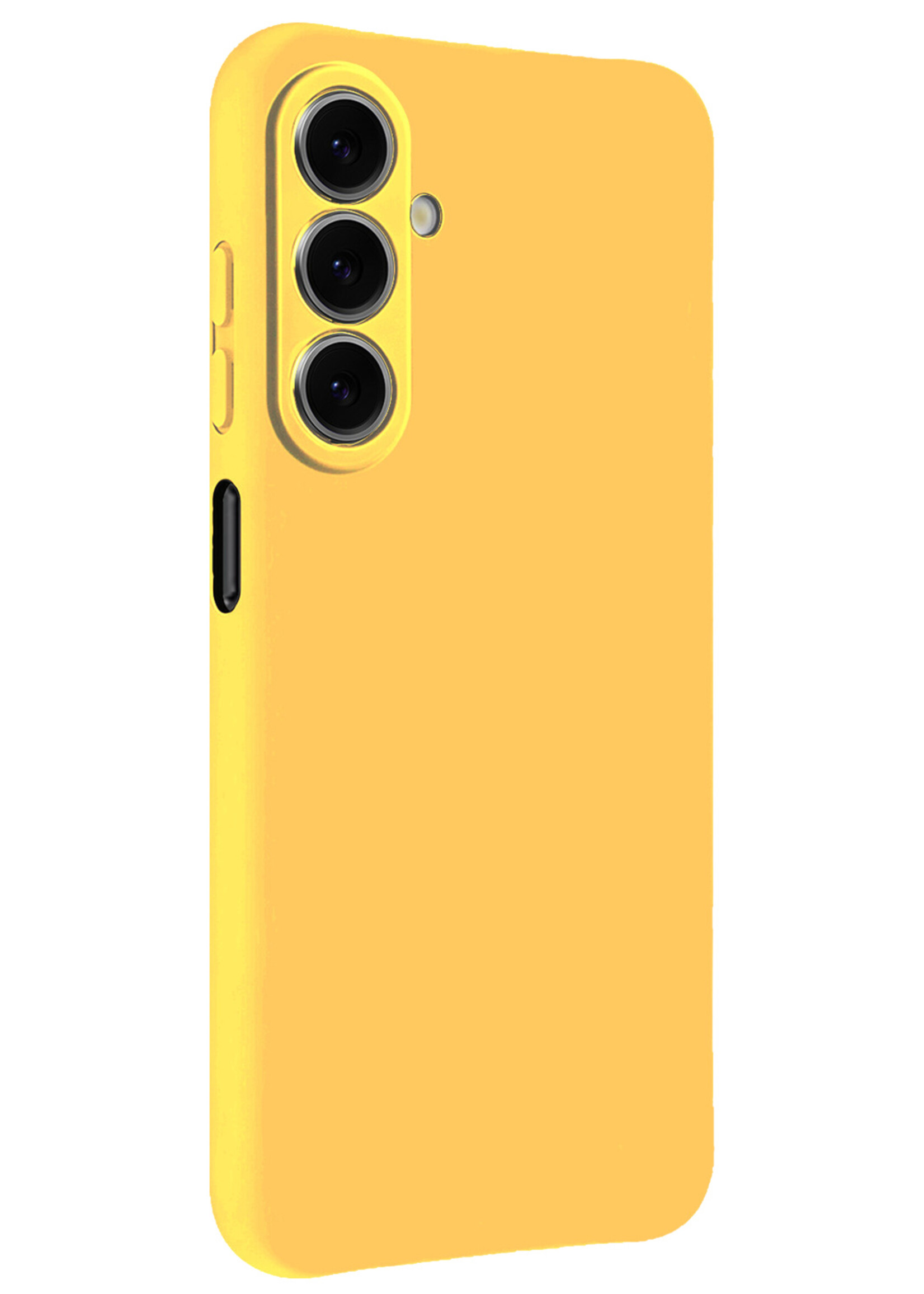 LUQ LUQ Samsung Galaxy A27 Hoesje Siliconen Met Screenprotector - Geel