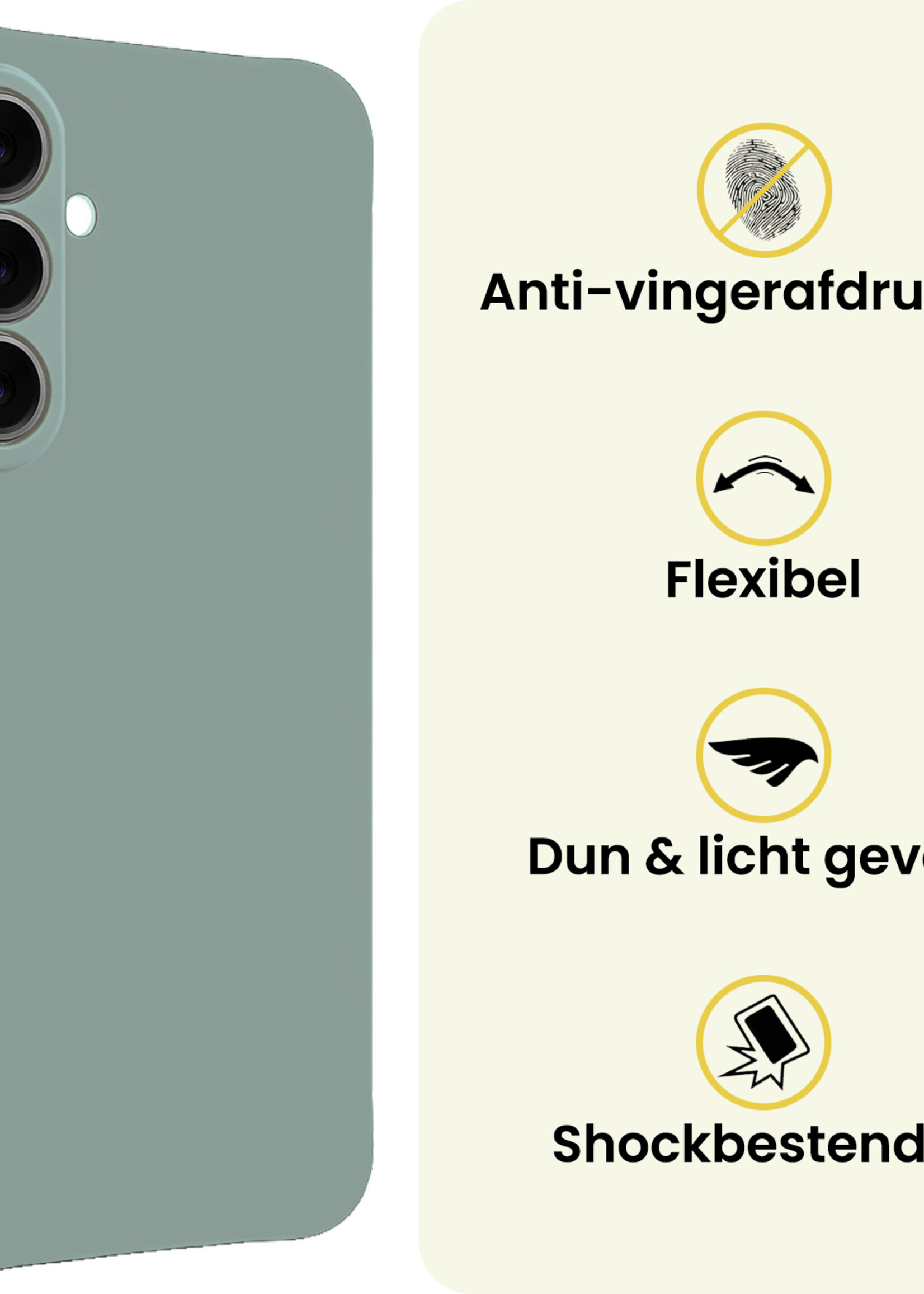 LUQ LUQ Samsung Galaxy A27 Hoesje Siliconen Met 2x Screenprotector - Lichtblauw