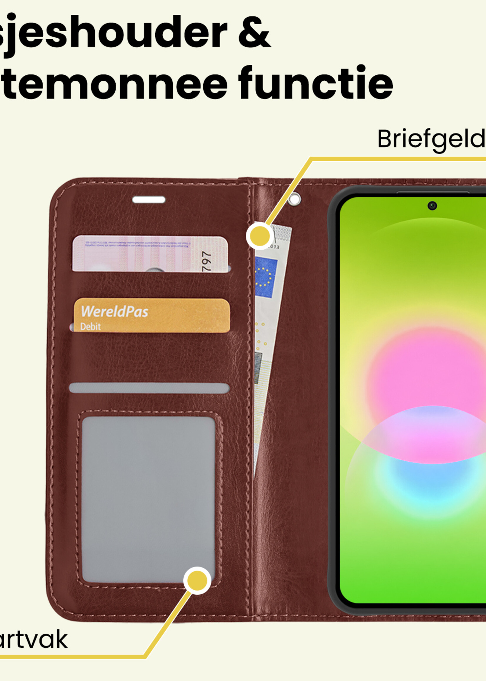 LUQ LUQ Samsung Galaxy A27 Hoesje Bookcase - Bruin