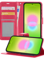 LUQ LUQ Samsung Galaxy A27 Hoesje Bookcase - Donkerroze