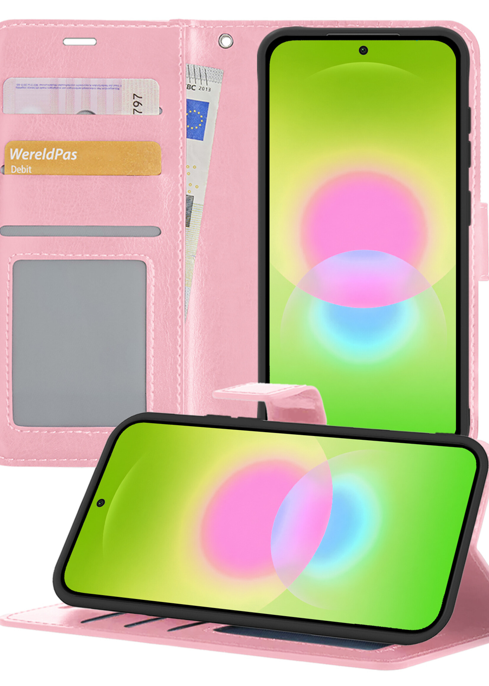 LUQ LUQ Samsung Galaxy A27 Hoesje Bookcase - Lichtroze