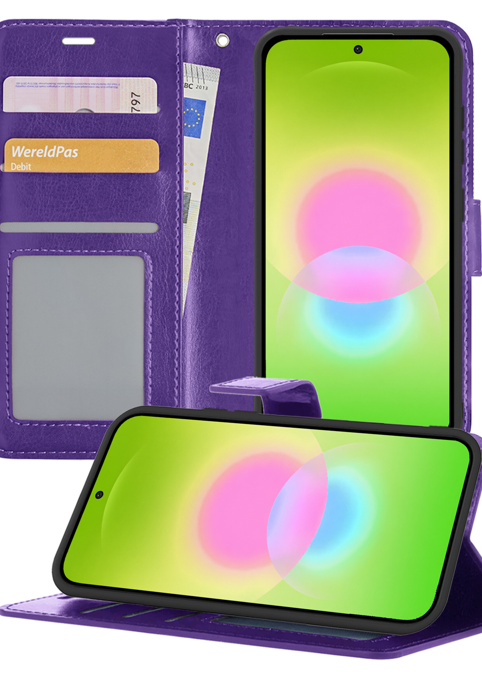 LUQ LUQ Samsung Galaxy A27 Hoesje Bookcase - Paars