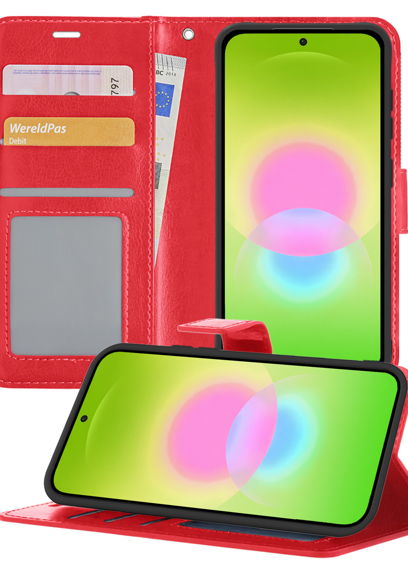 LUQ LUQ Samsung Galaxy A27 Hoesje Bookcase - Rood