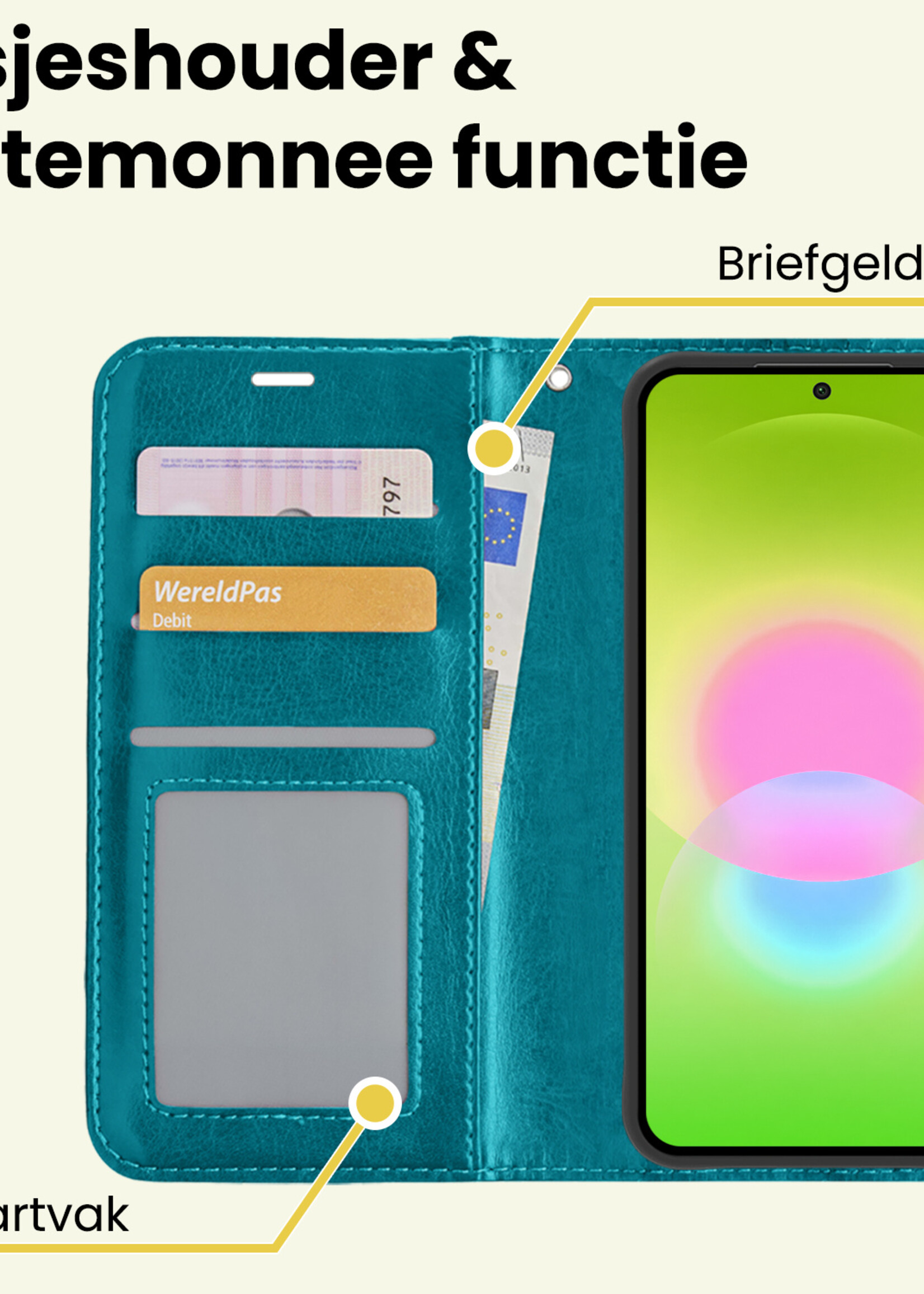 LUQ LUQ Samsung Galaxy A27 Hoesje Bookcase - Turquoise