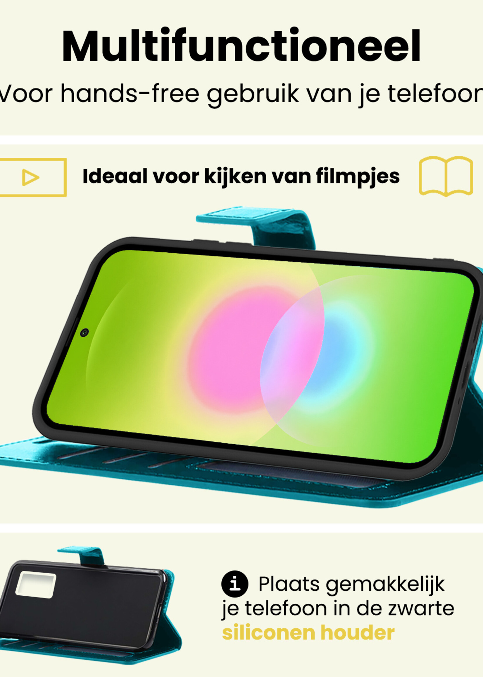 LUQ LUQ Samsung Galaxy A27 Hoesje Bookcase - Turquoise