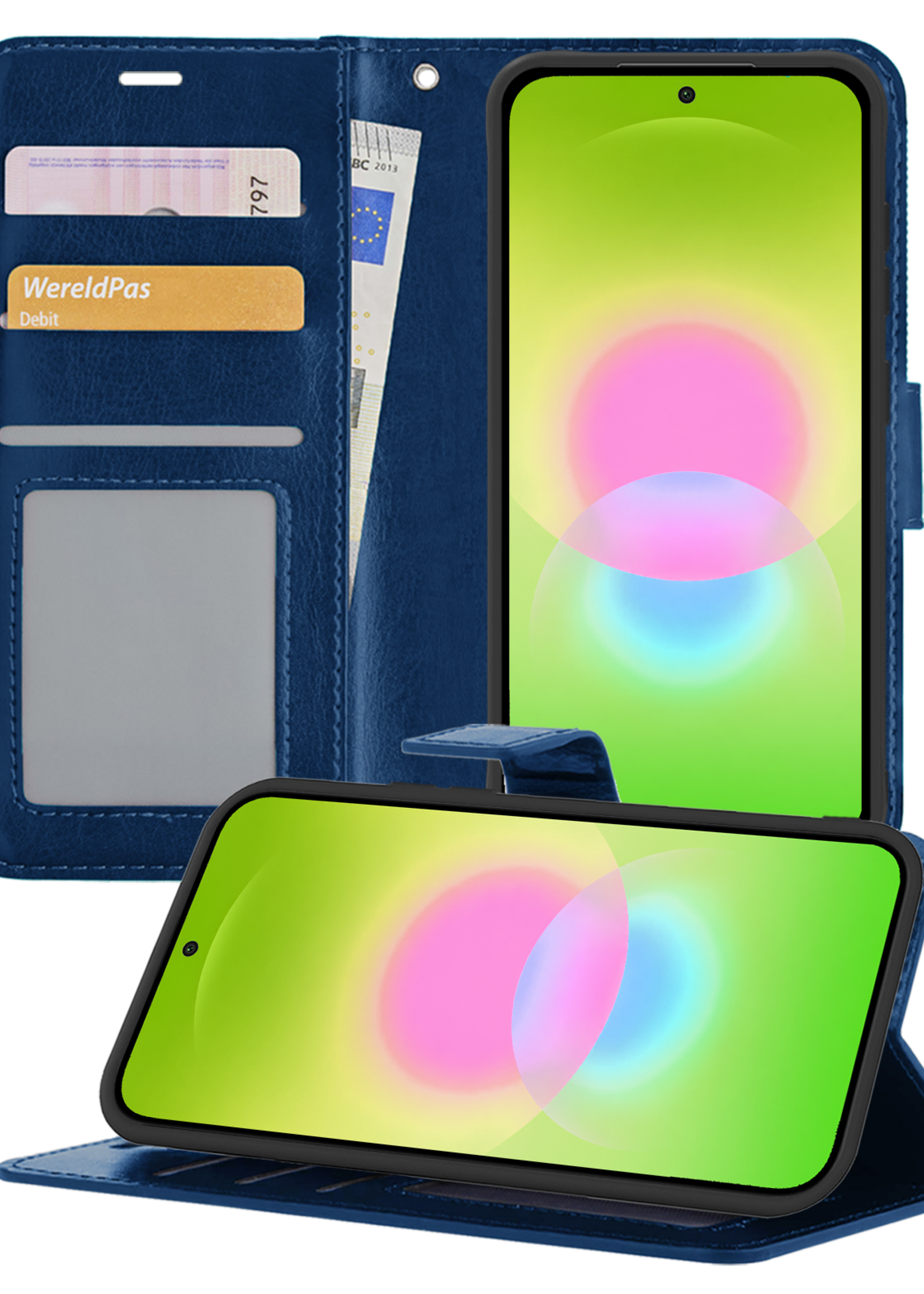 LUQ LUQ Samsung Galaxy A27 Hoesje Bookcase - Donkerblauw