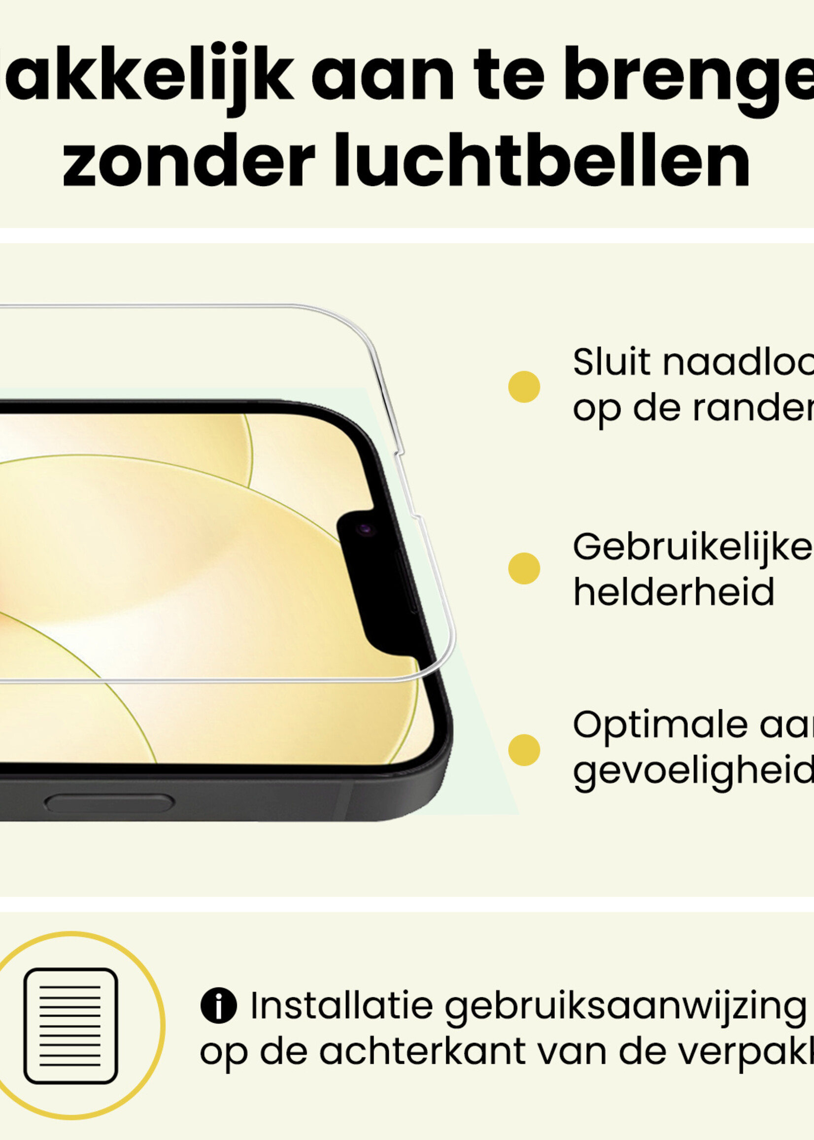LUQ LUQ iPhone 14 Magsafe Hoesje Zwart Met Screenprotector