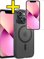 LUQ LUQ iPhone 14 Plus Magsafe Hoesje Zwart Met Screenprotector