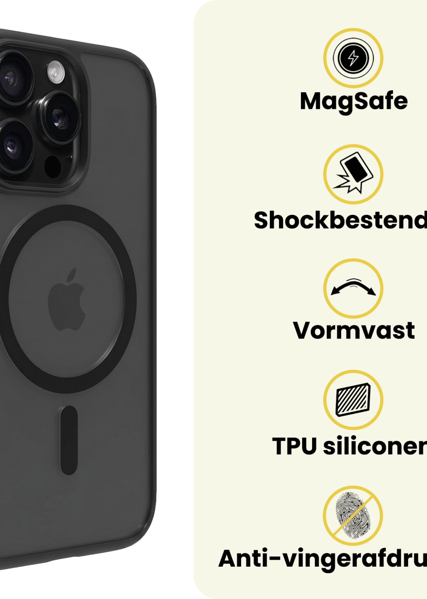 LUQ LUQ iPhone 14 Pro Max Magsafe Hoesje - Zwart - 2 PACK