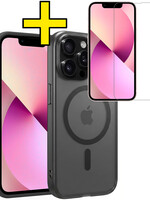 LUQ LUQ iPhone 14 Pro Max Magsafe Hoesje Zwart Met Screenprotector