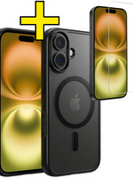 LUQ LUQ iPhone 16 Magsafe Hoesje Zwart Met Screenprotector