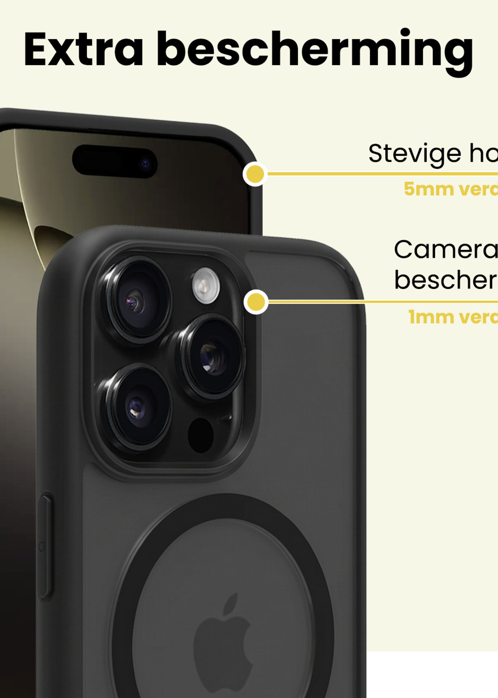 LUQ LUQ iPhone 16 Pro Magsafe Hoesje - Zwart