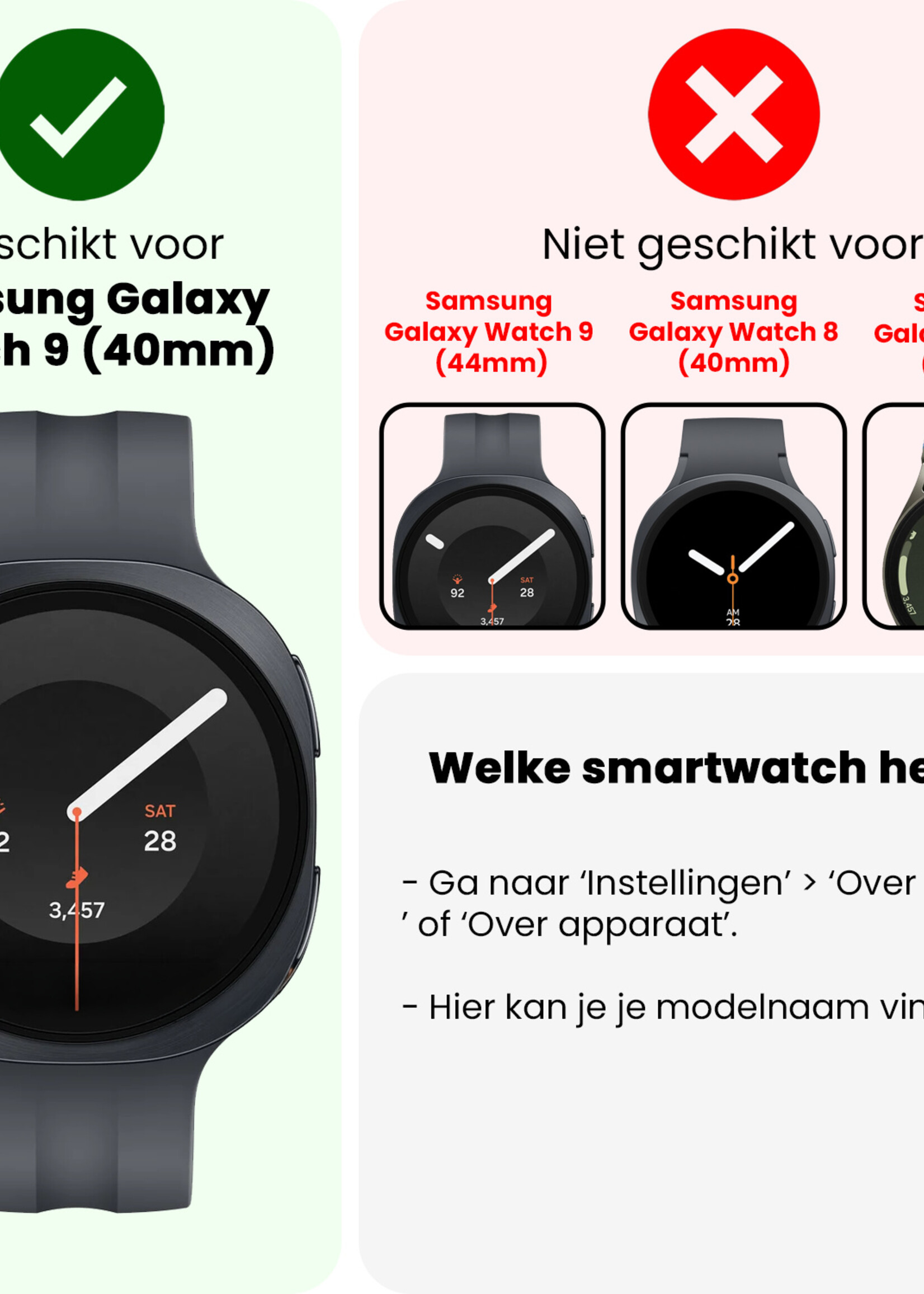 LUQ LUQ Samsung Galaxy Watch 9 (40 mm) Screenprotector