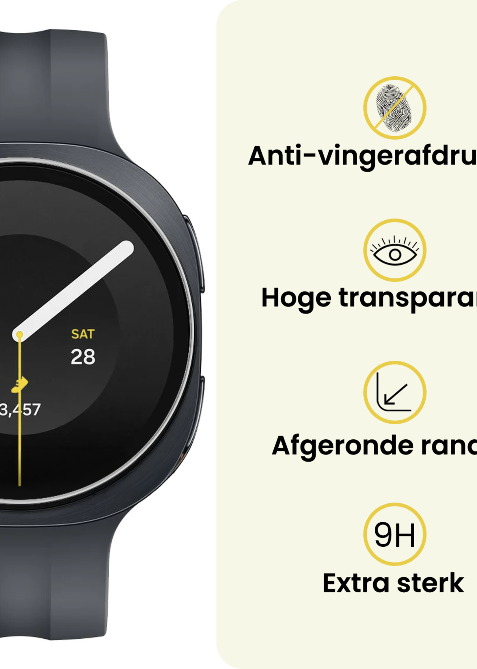 LUQ LUQ Samsung Galaxy Watch 9 (40 mm) Screenprotector - 3 PACK