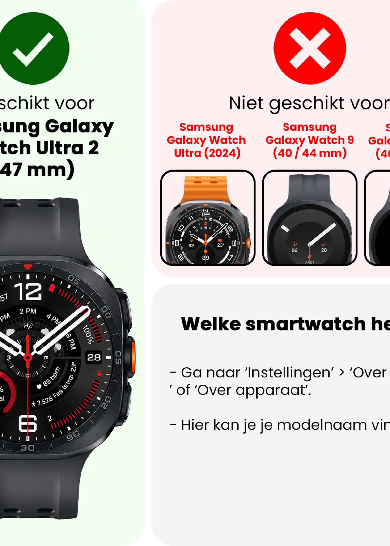 LUQ LUQ Samsung Galaxy Watch Ultra 2 (2026) Screenprotector - 2 PACK