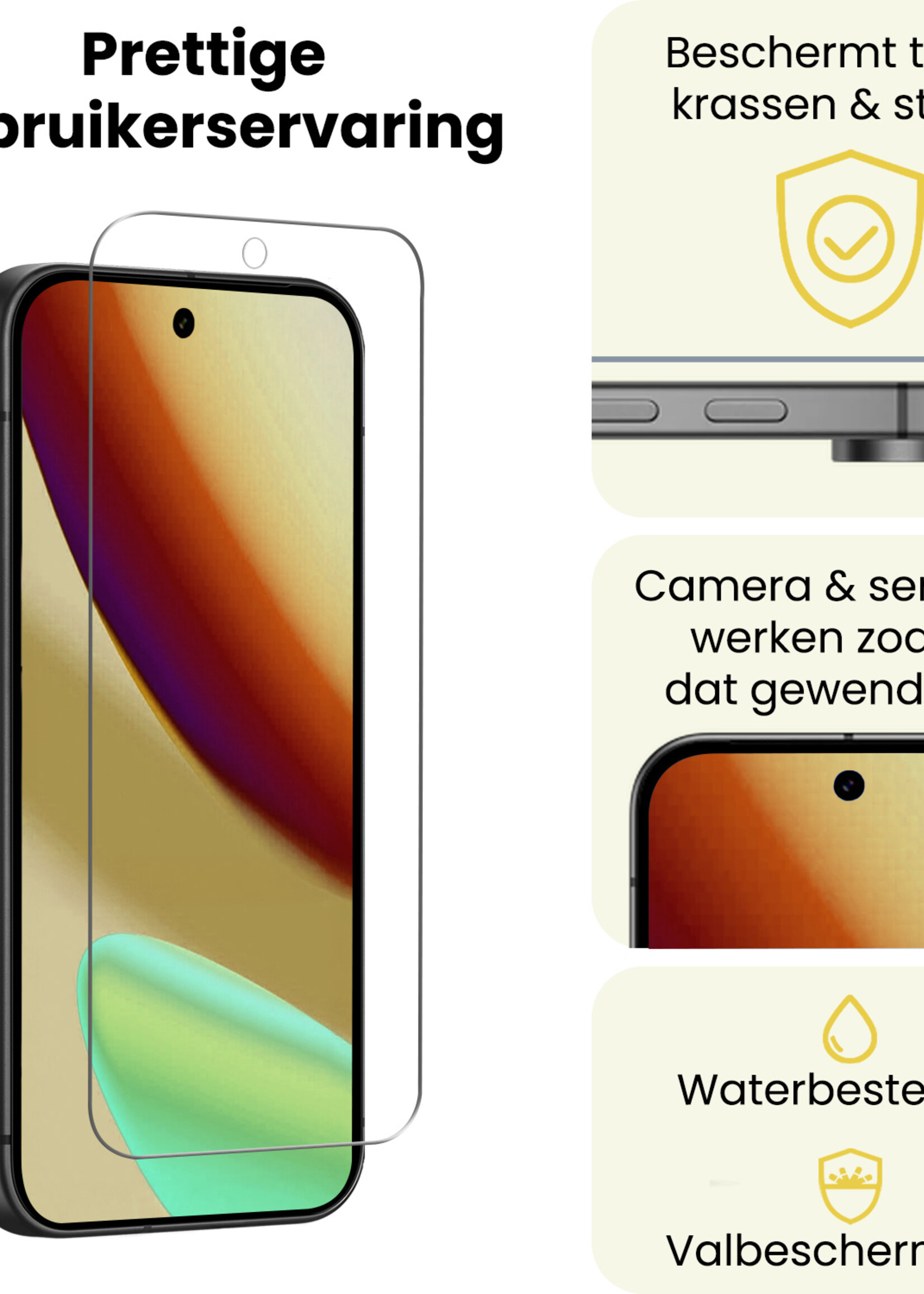 LUQ LUQ Google Pixel 11 Screenprotector Glas - 3 PACK