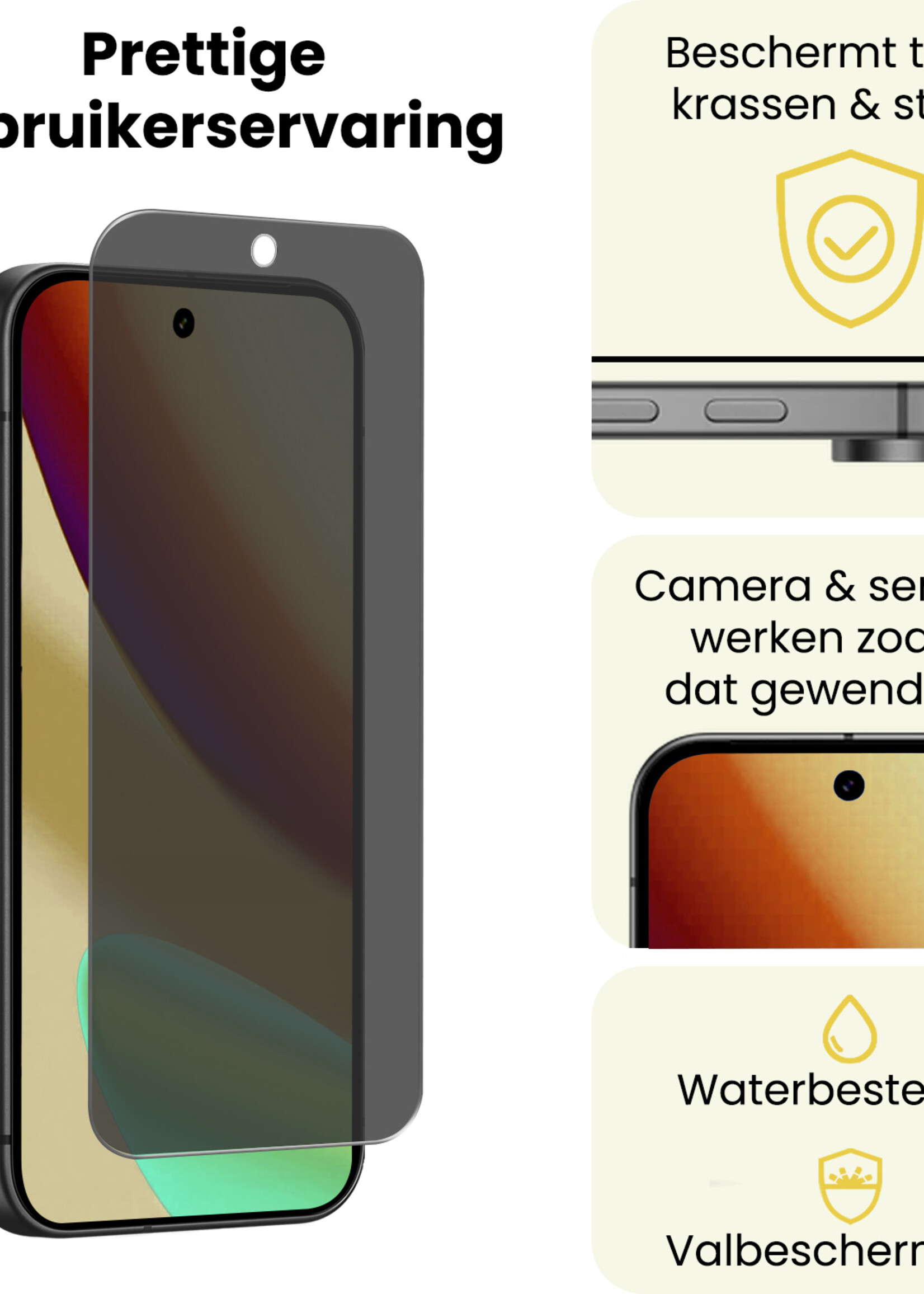 LUQ LUQ Google Pixel 11 Screenprotector Glas Privacy - 2 PACK