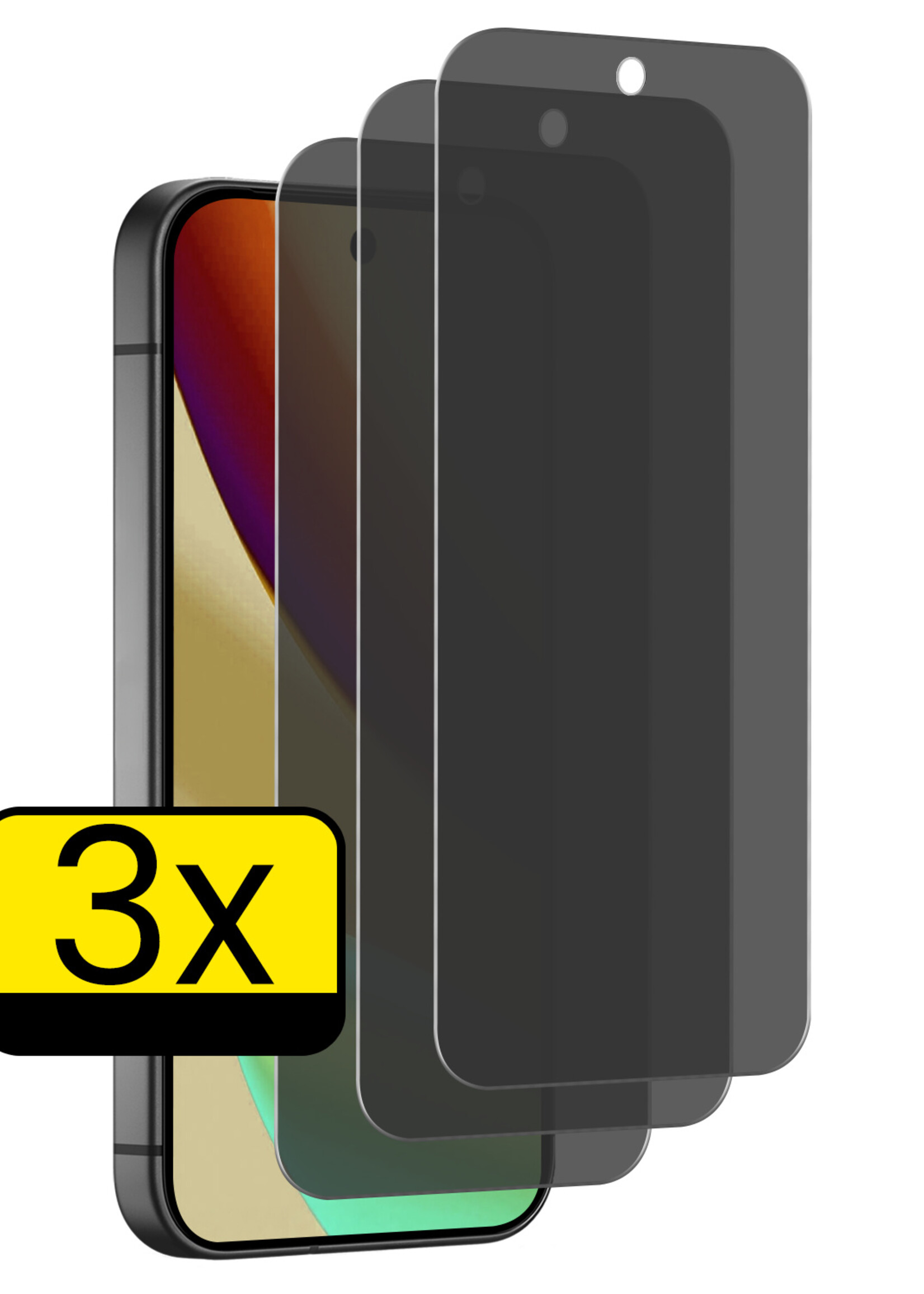 LUQ LUQ Google Pixel 11 Screenprotector Glas Privacy - 3 PACK
